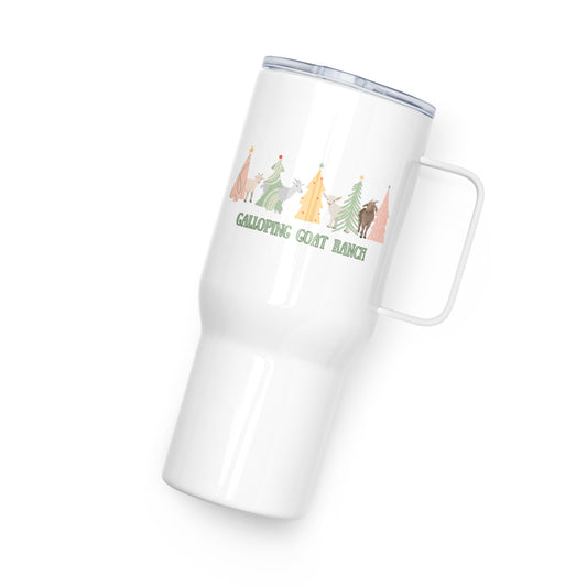Galloping Goats in Trees: Travel mug with a handle