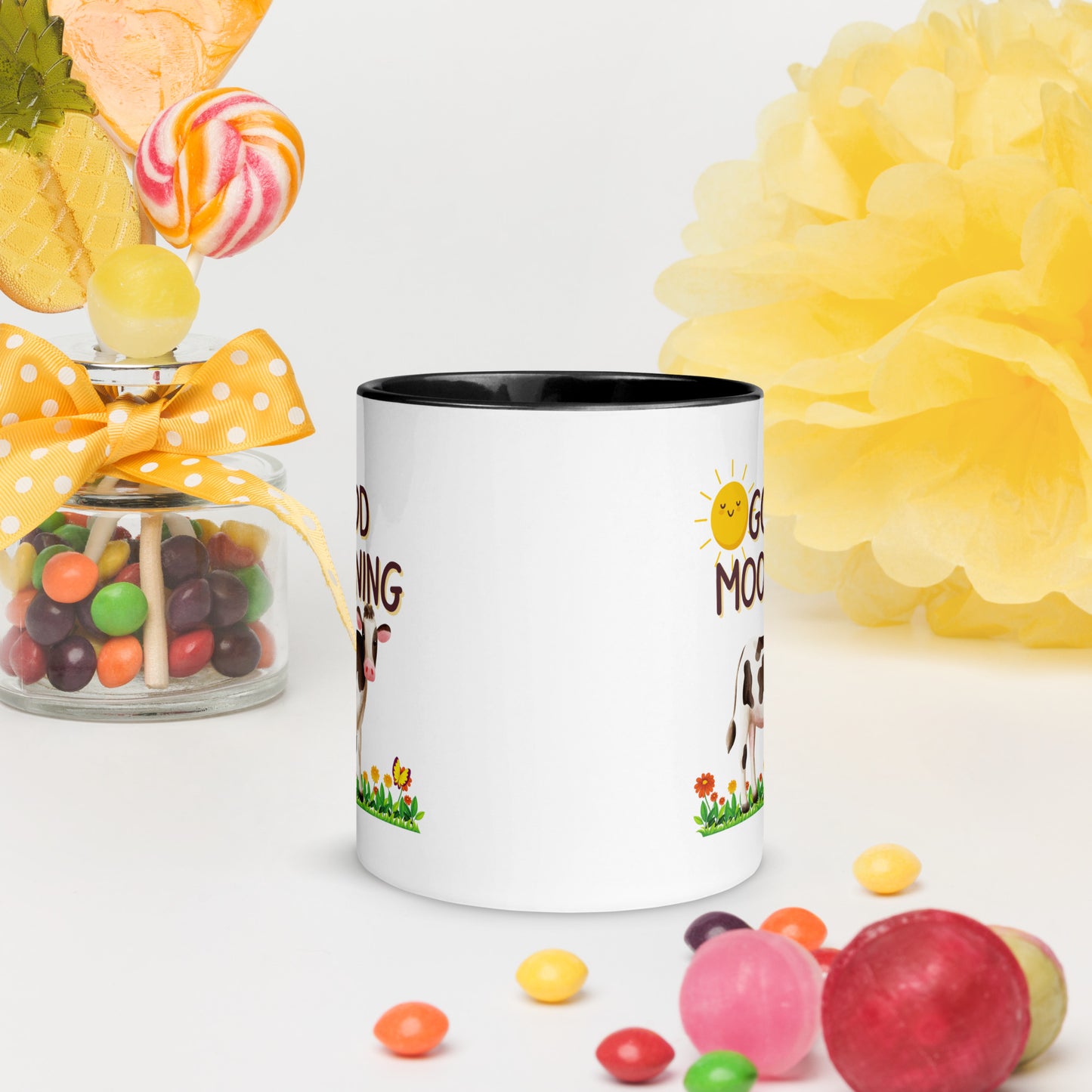 Good Morning Happy Cow: Mug with Color Inside