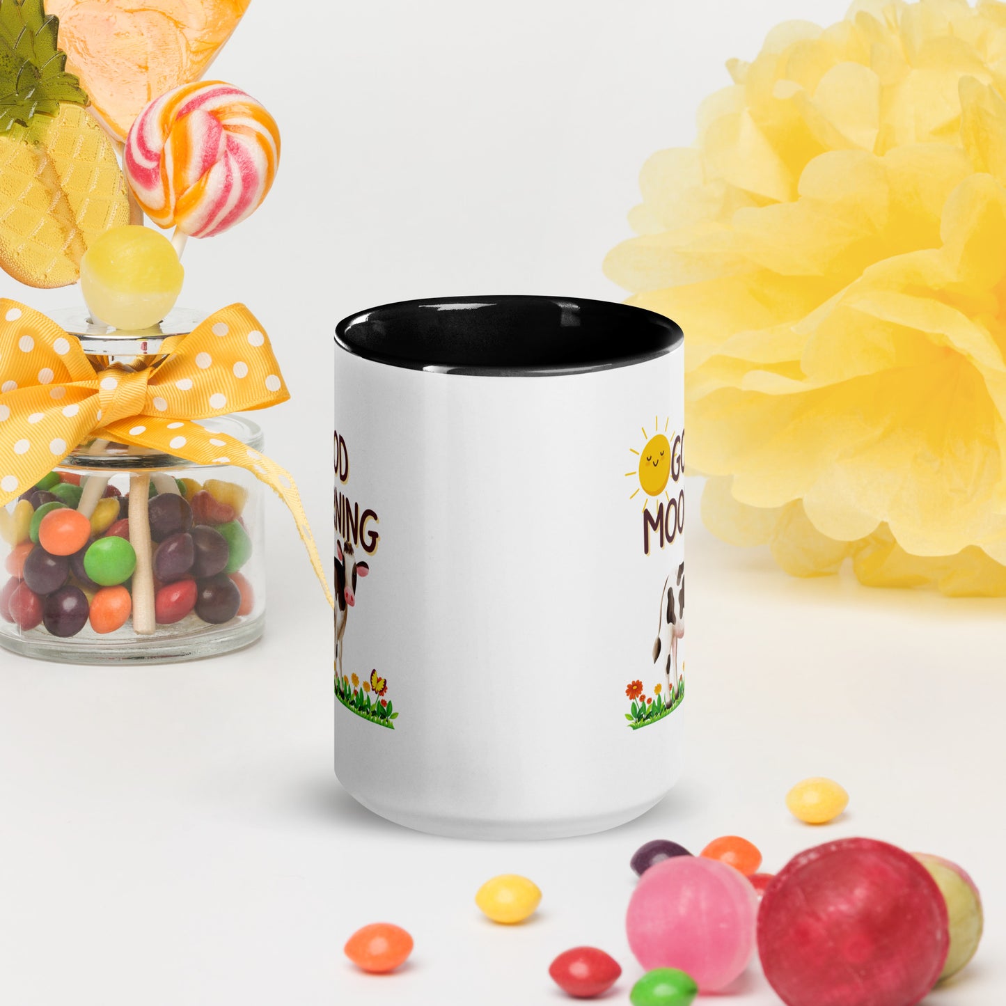 Good Morning Happy Cow: Mug with Color Inside