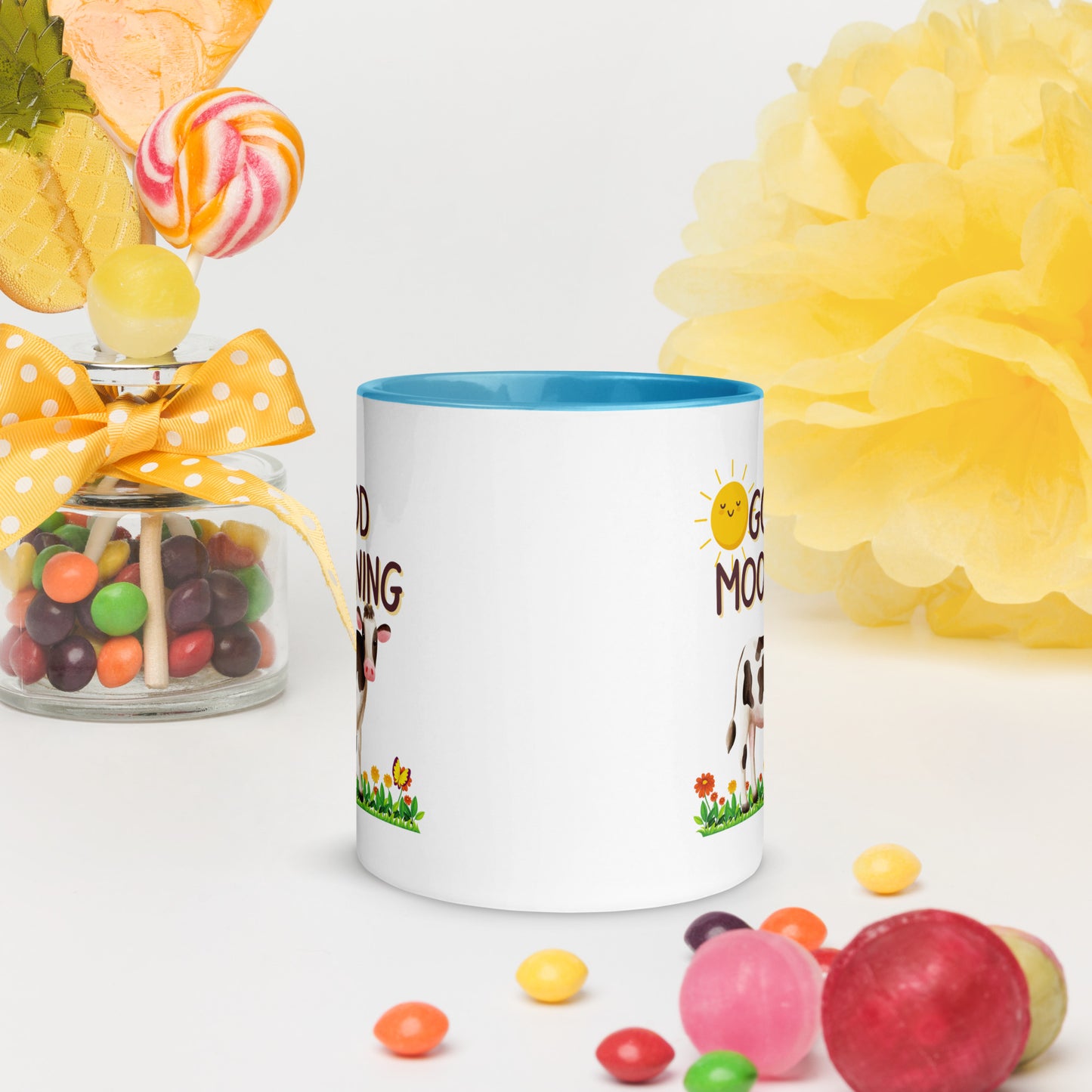 Good Morning Happy Cow: Mug with Color Inside