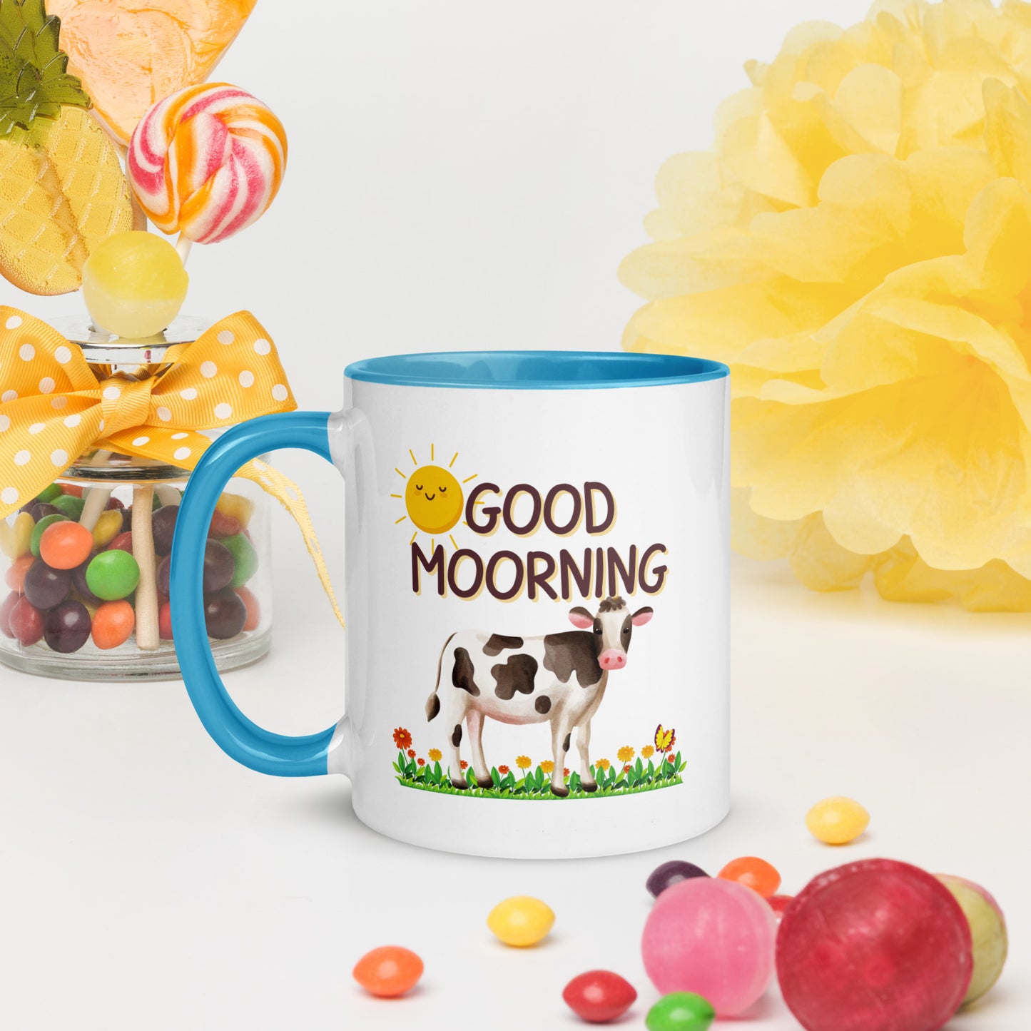 Good Morning Happy Cow: Mug with Color Inside