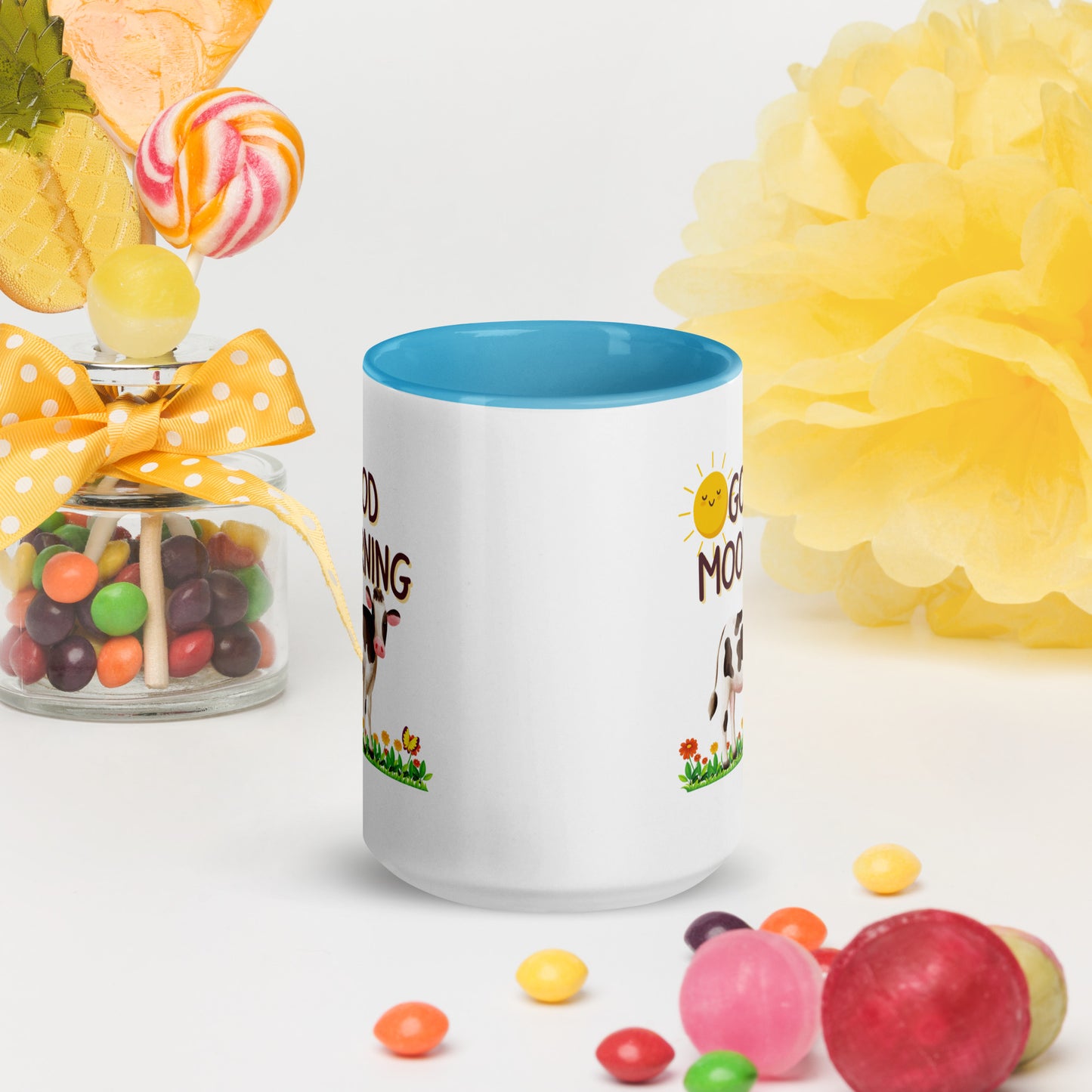 Good Morning Happy Cow: Mug with Color Inside