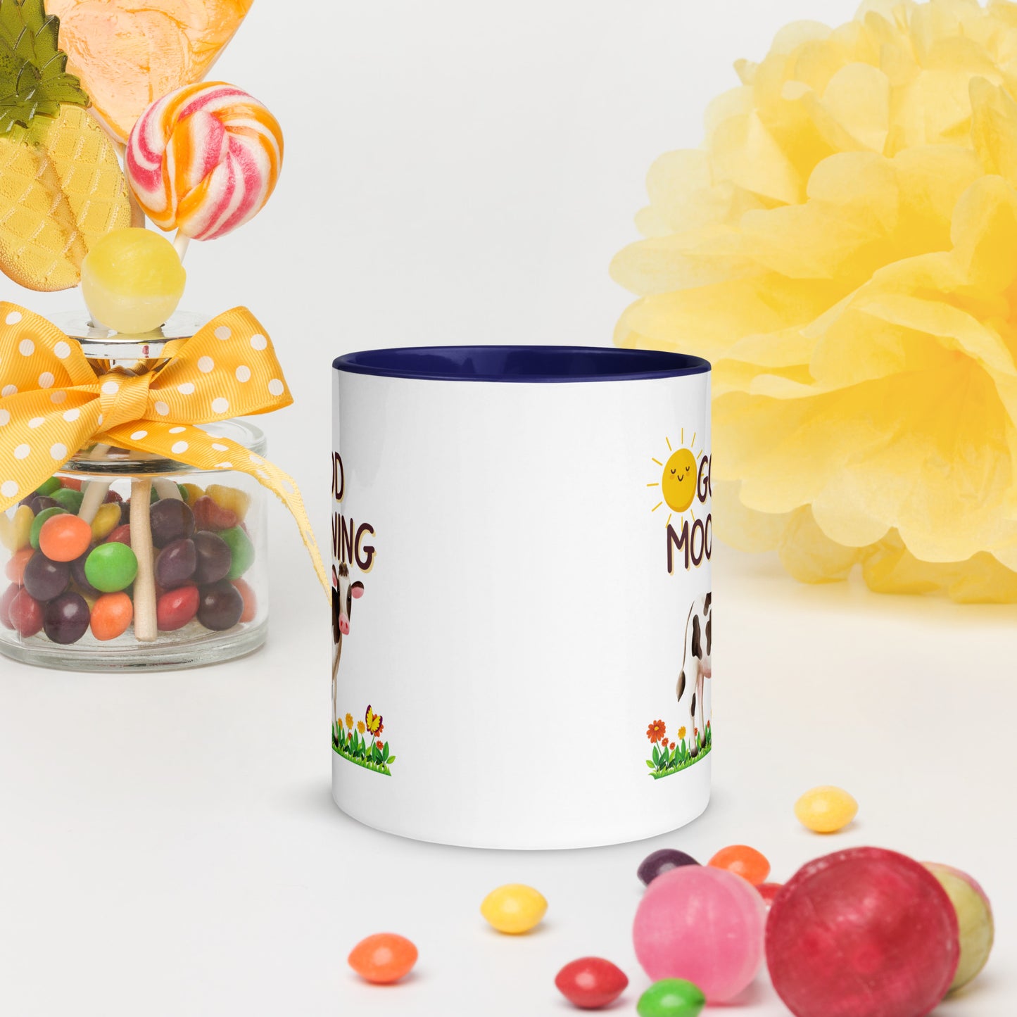 Good Morning Happy Cow: Mug with Color Inside