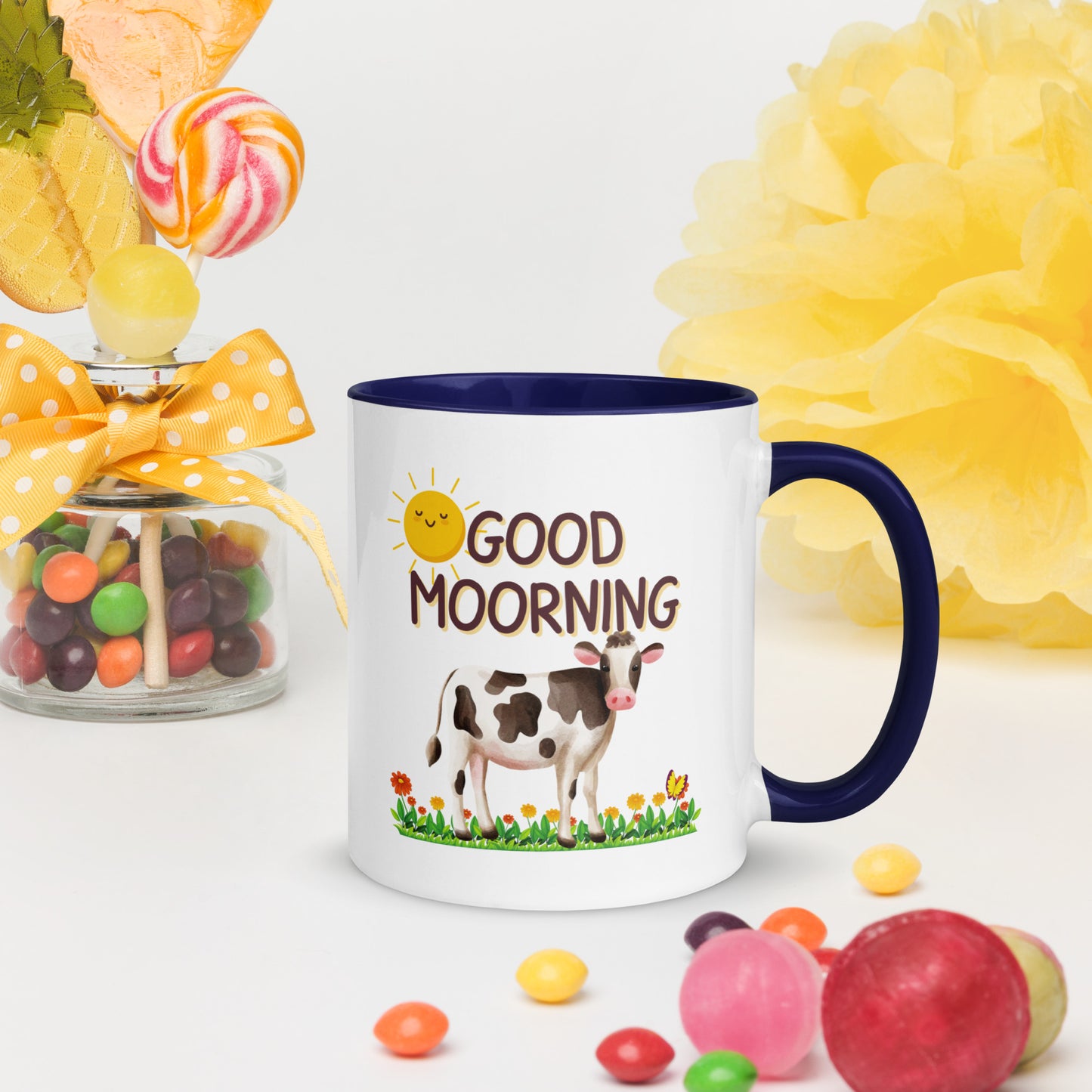 Good Morning Happy Cow: Mug with Color Inside