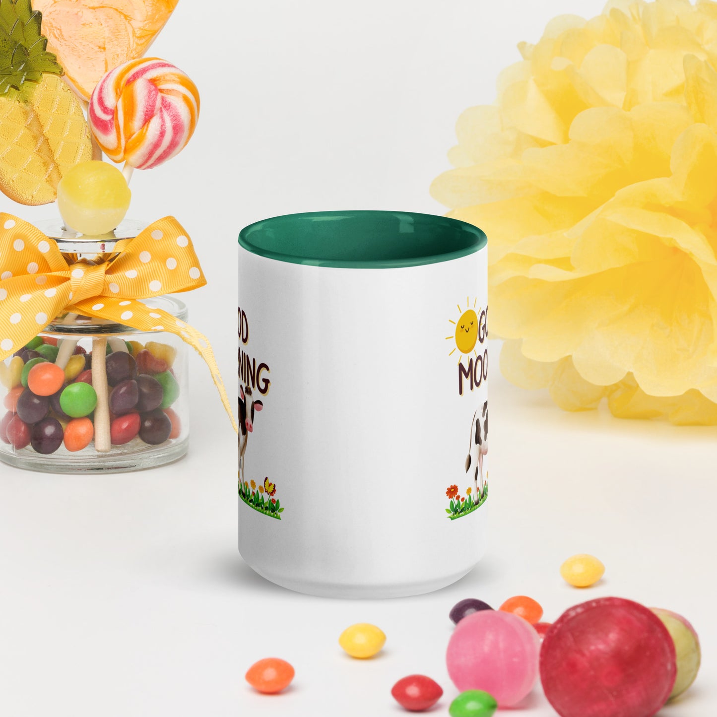 Good Morning Happy Cow: Mug with Color Inside