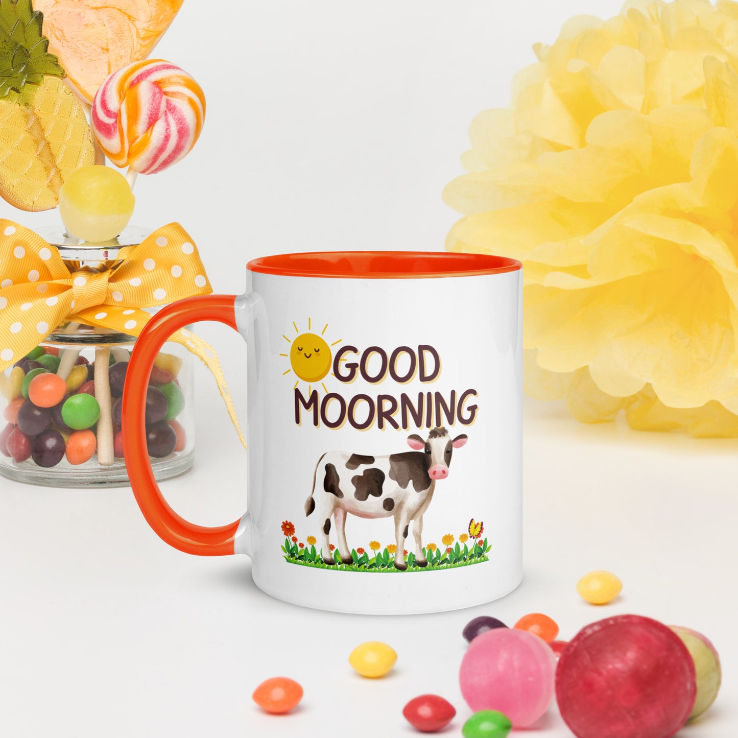 Good Morning Happy Cow: Mug with Color Inside