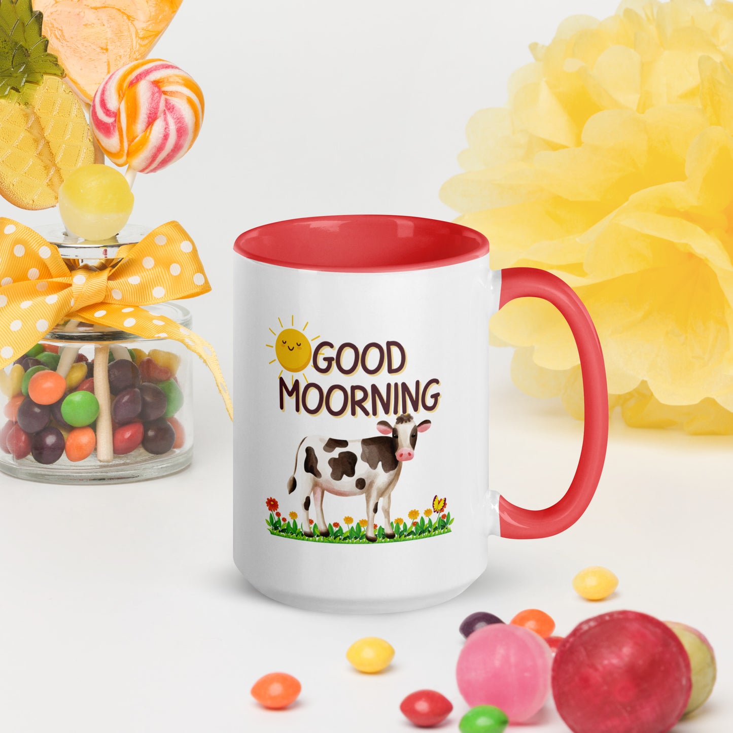 Good Morning Happy Cow: Mug with Color Inside