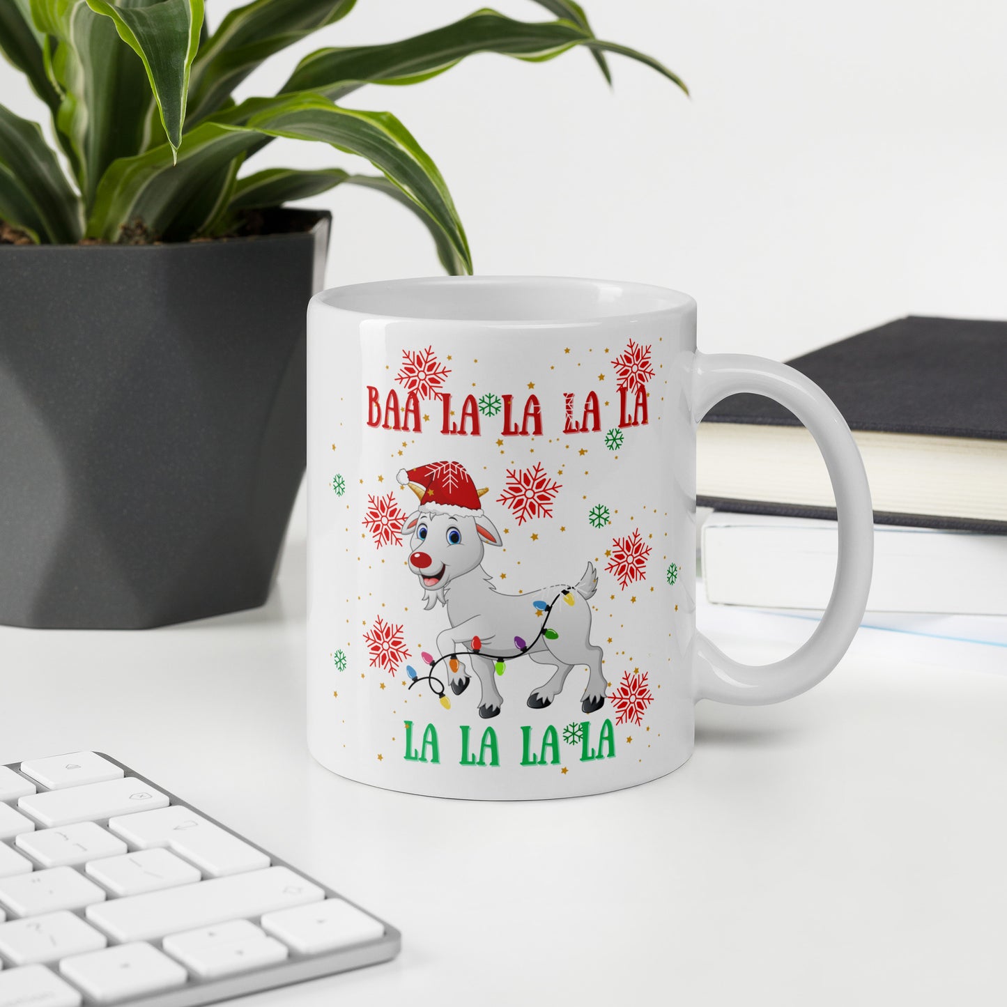 BAA LA LA LA LA: White glossy mug