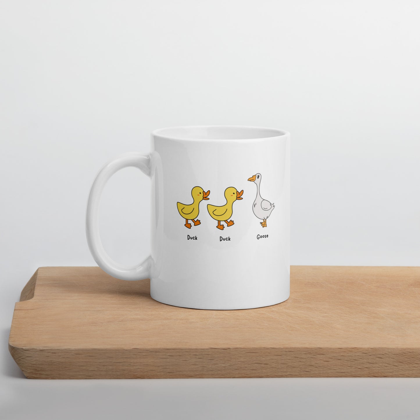 Duck Duck Goose: White glossy mug