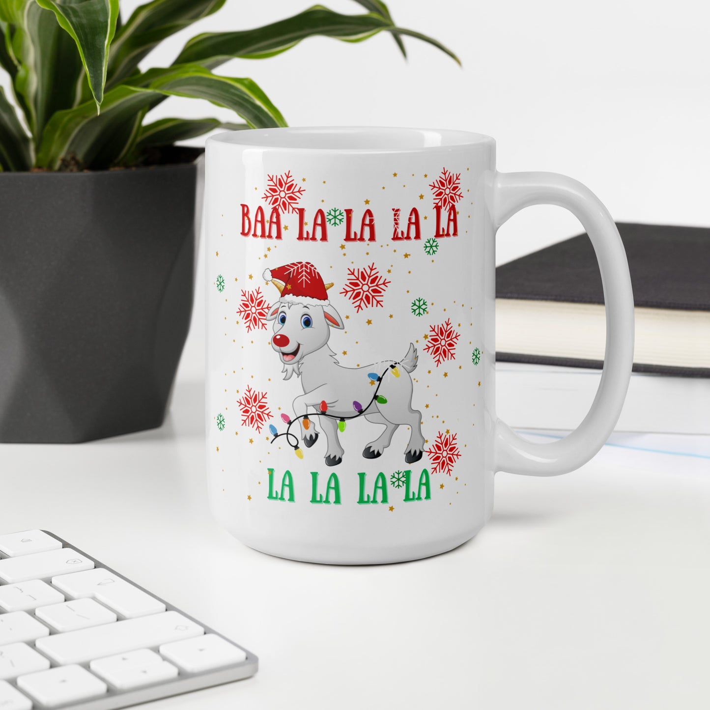 BAA LA LA LA LA: White glossy mug