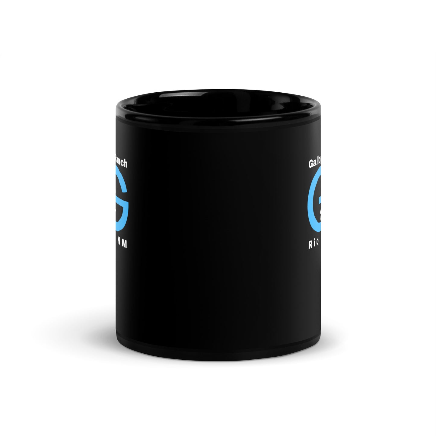 Galloping Goat Logo: Black Glossy Mug