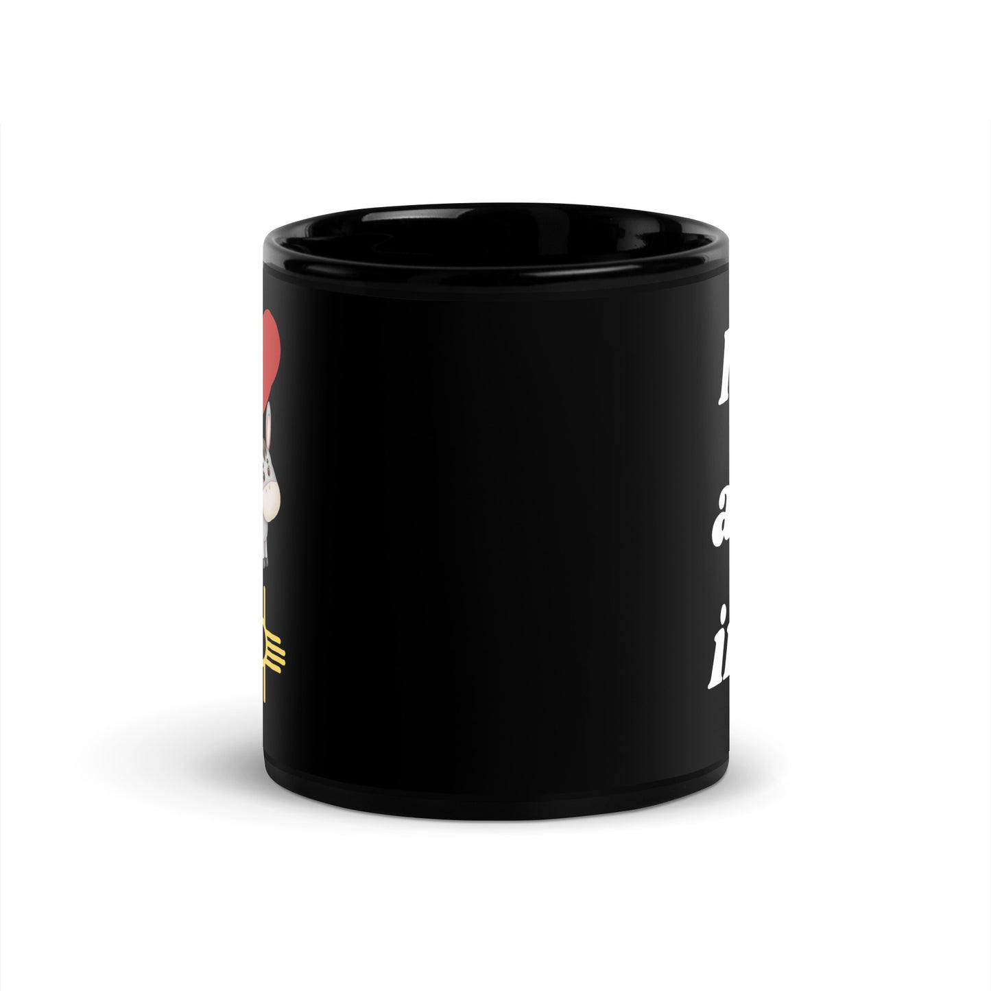 I Love A Donkey: Black Glossy Mug