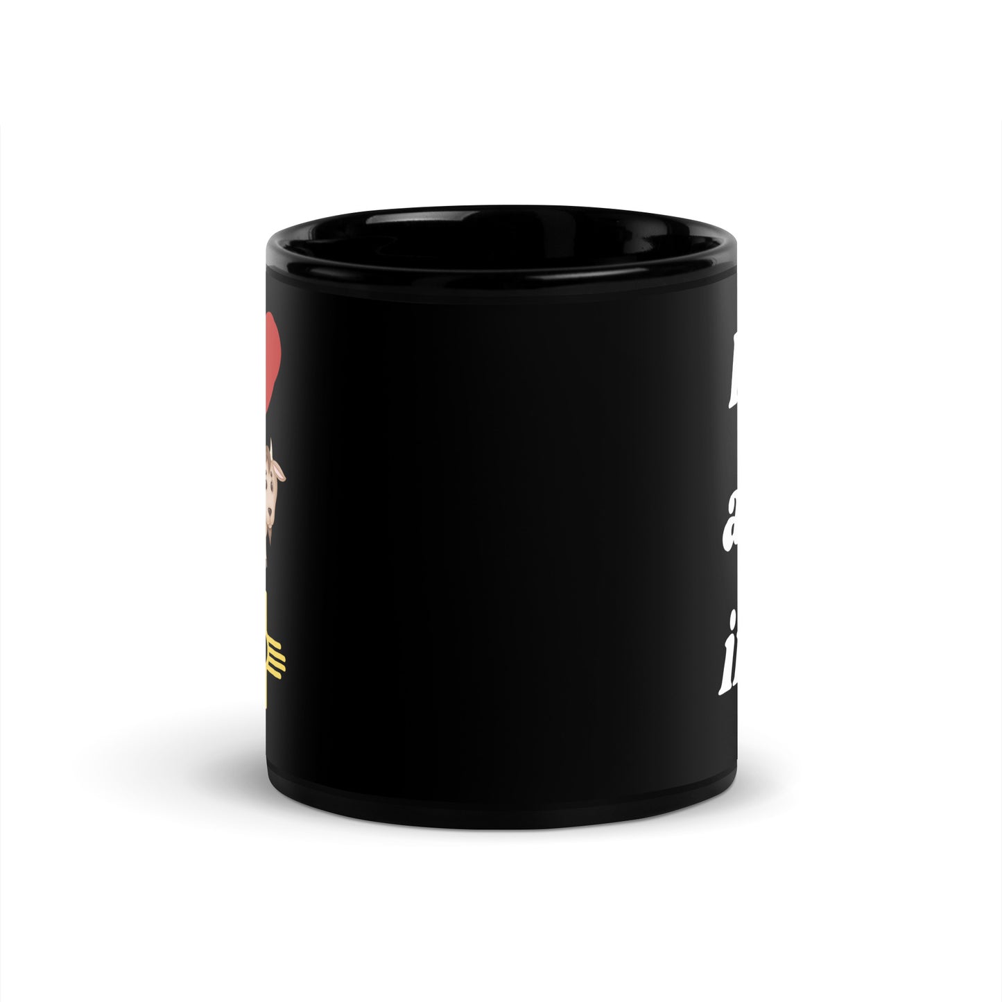 a. I Love A Goat: Black Glossy Mug