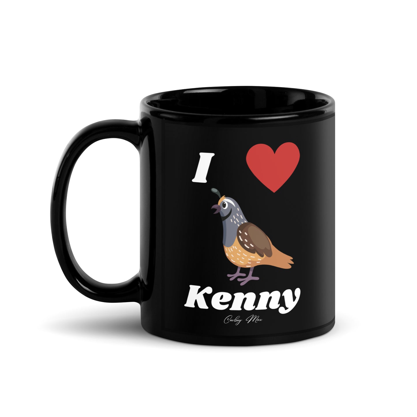 I Love Kenny: Black Glossy Mug