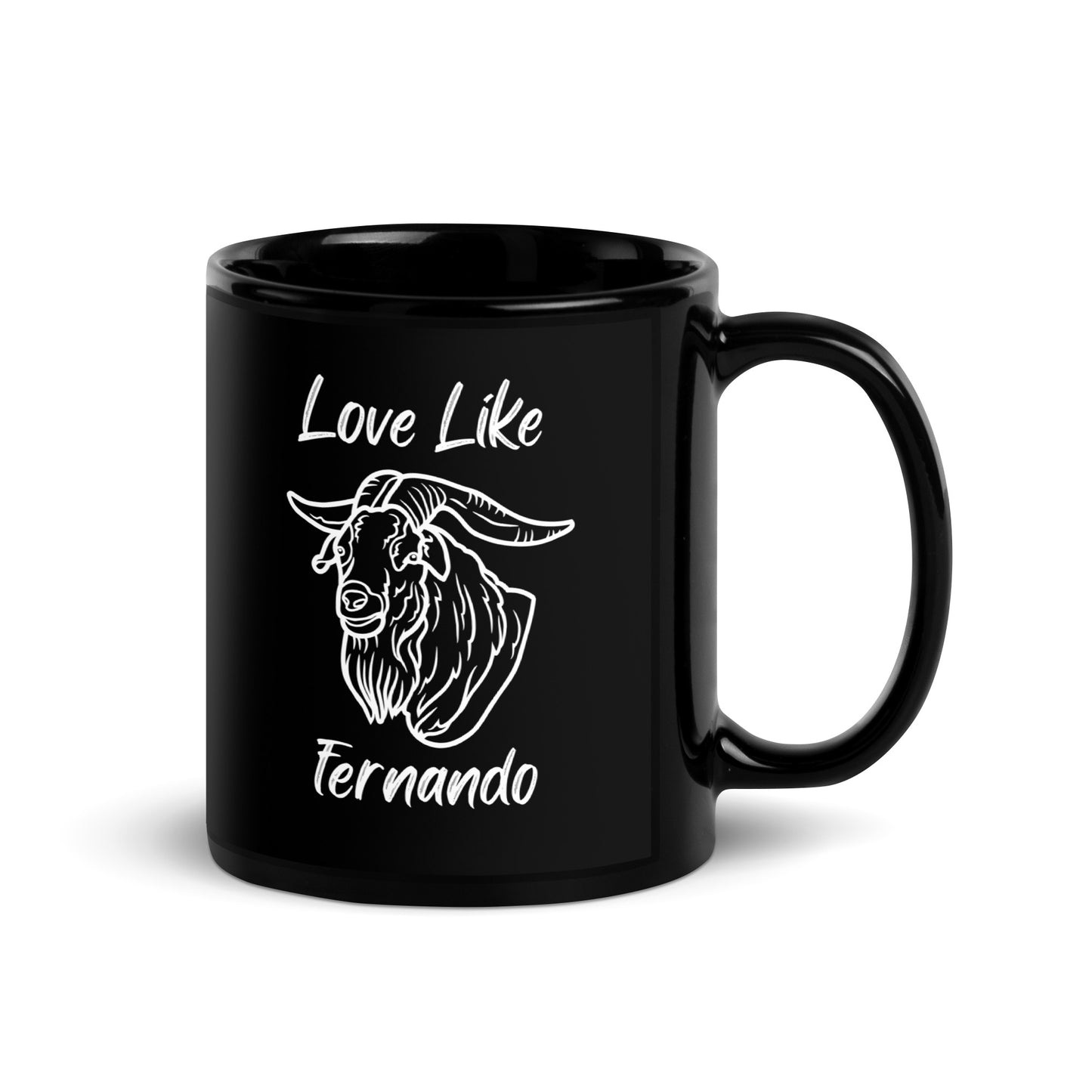 Love Like Fernando: Black Glossy Mug