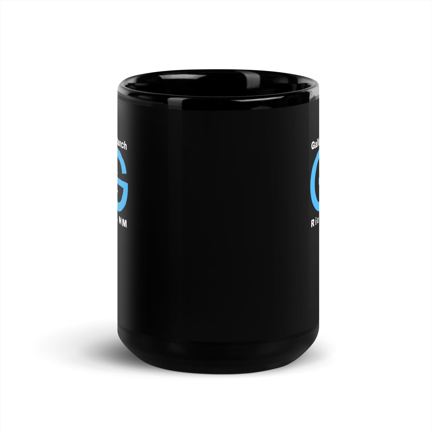 Galloping Goat Logo: Black Glossy Mug