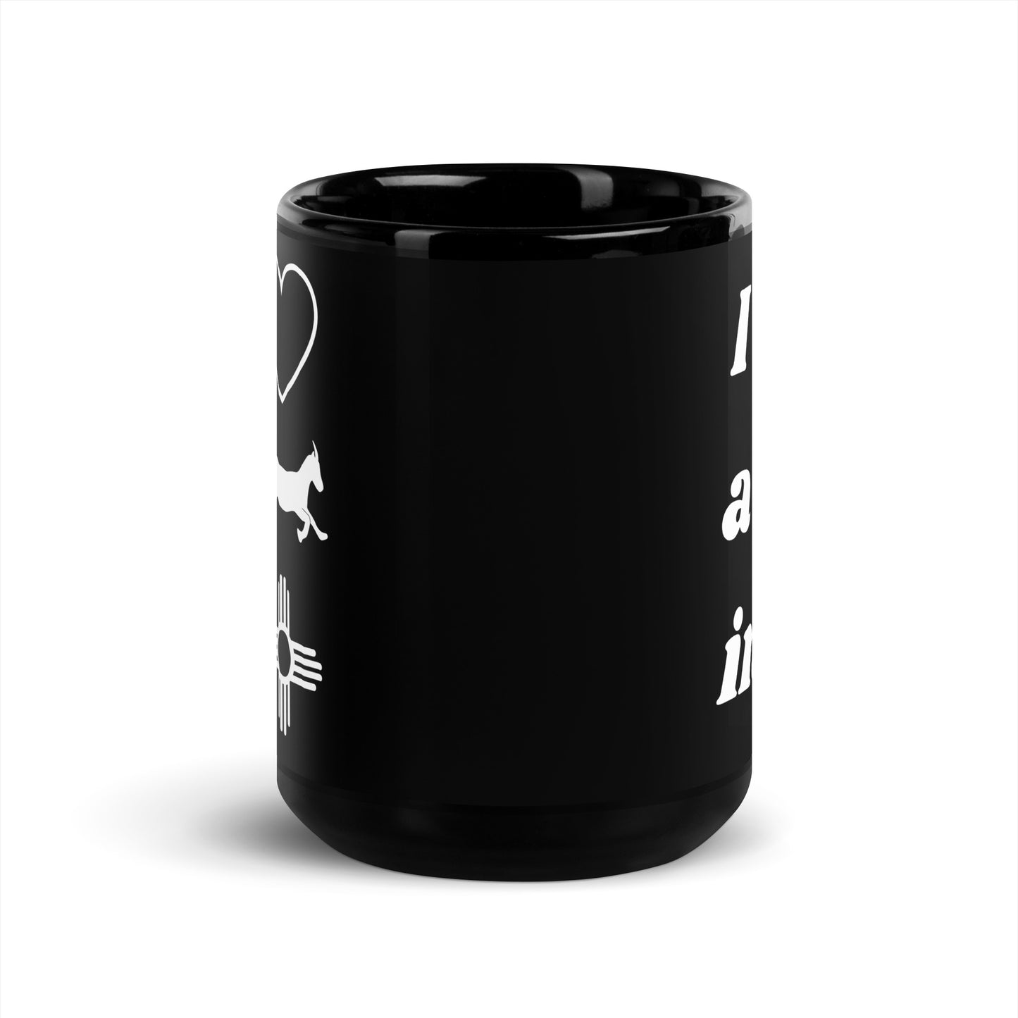 I Love A Galloping Goat: Black Glossy Mug