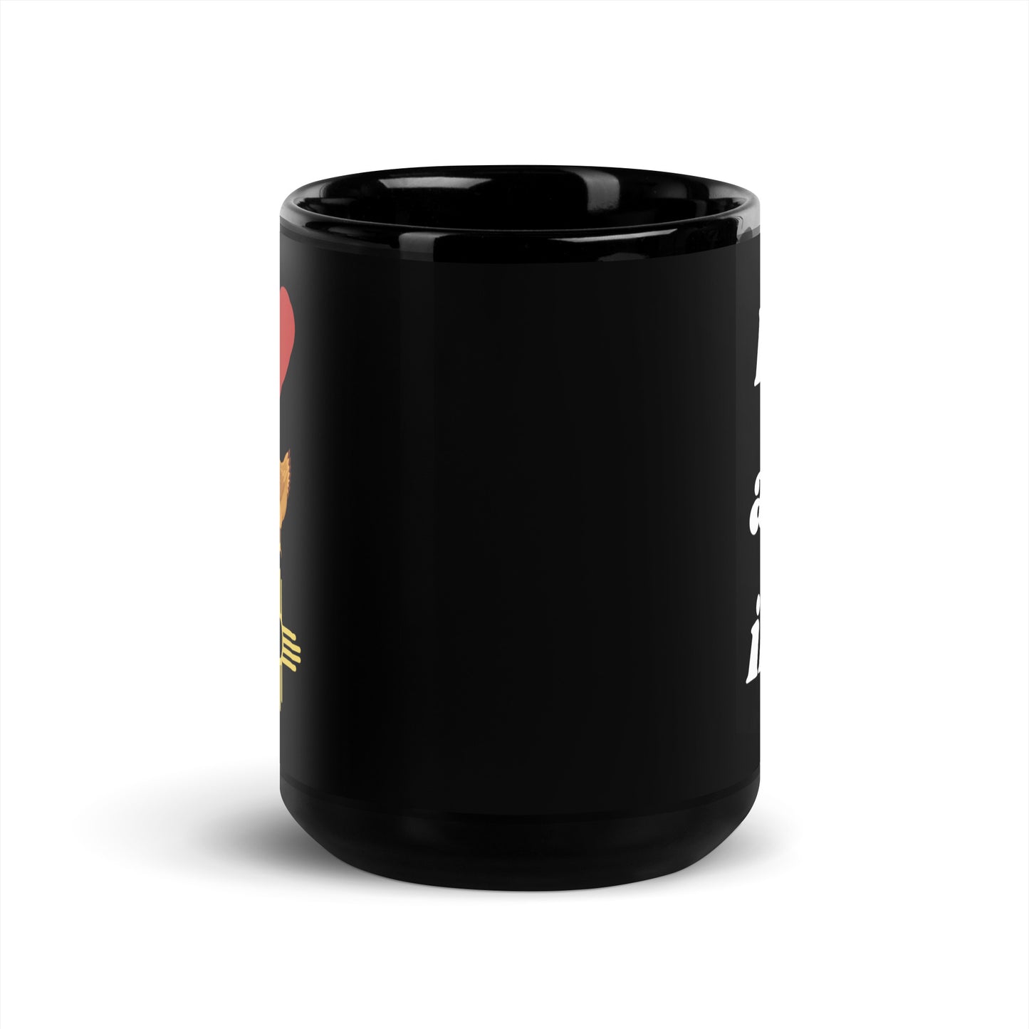 I Love A Chicken: Black Glossy Mug