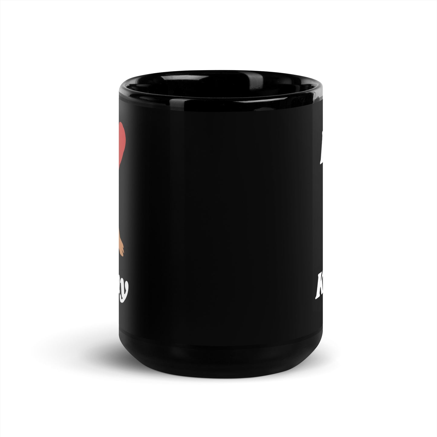 I Love Kenny: Black Glossy Mug