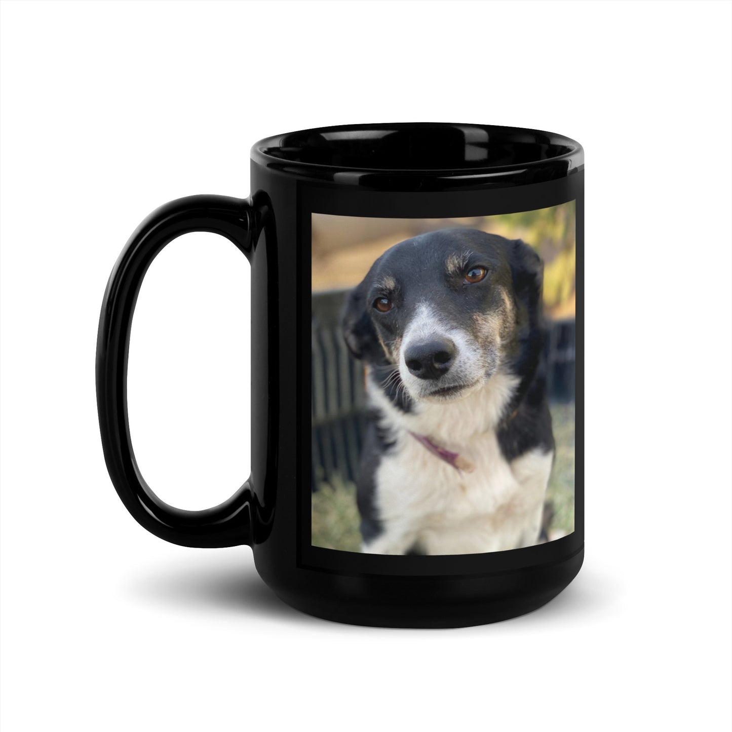 Cue Sweet: Black Glossy Mug