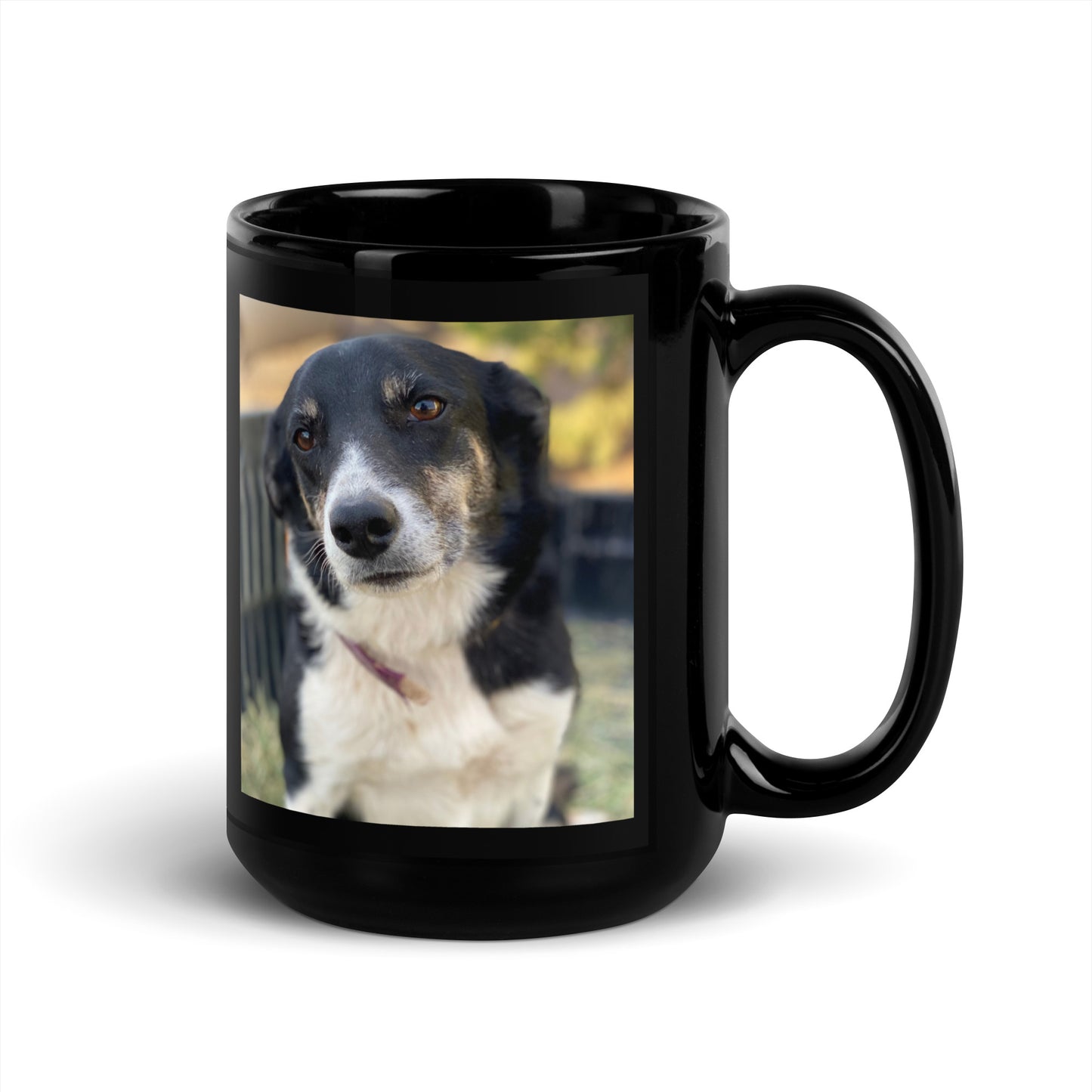 Cue Sweet: Black Glossy Mug