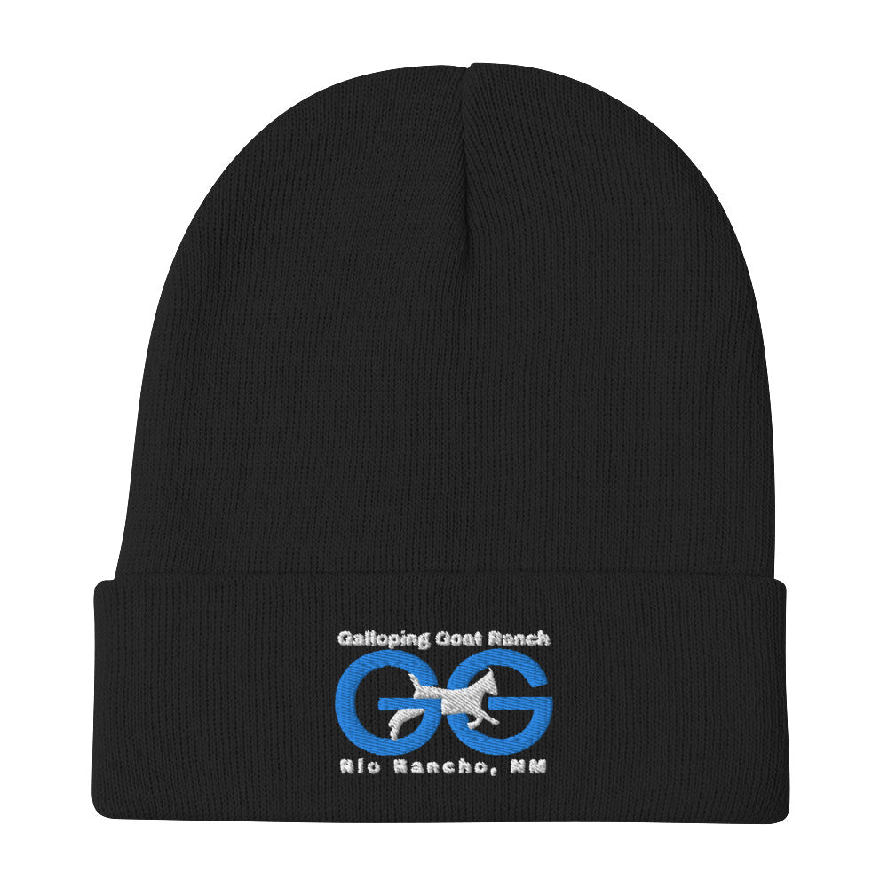 Galloping Goat Straight Logo: Embroidered Beanie