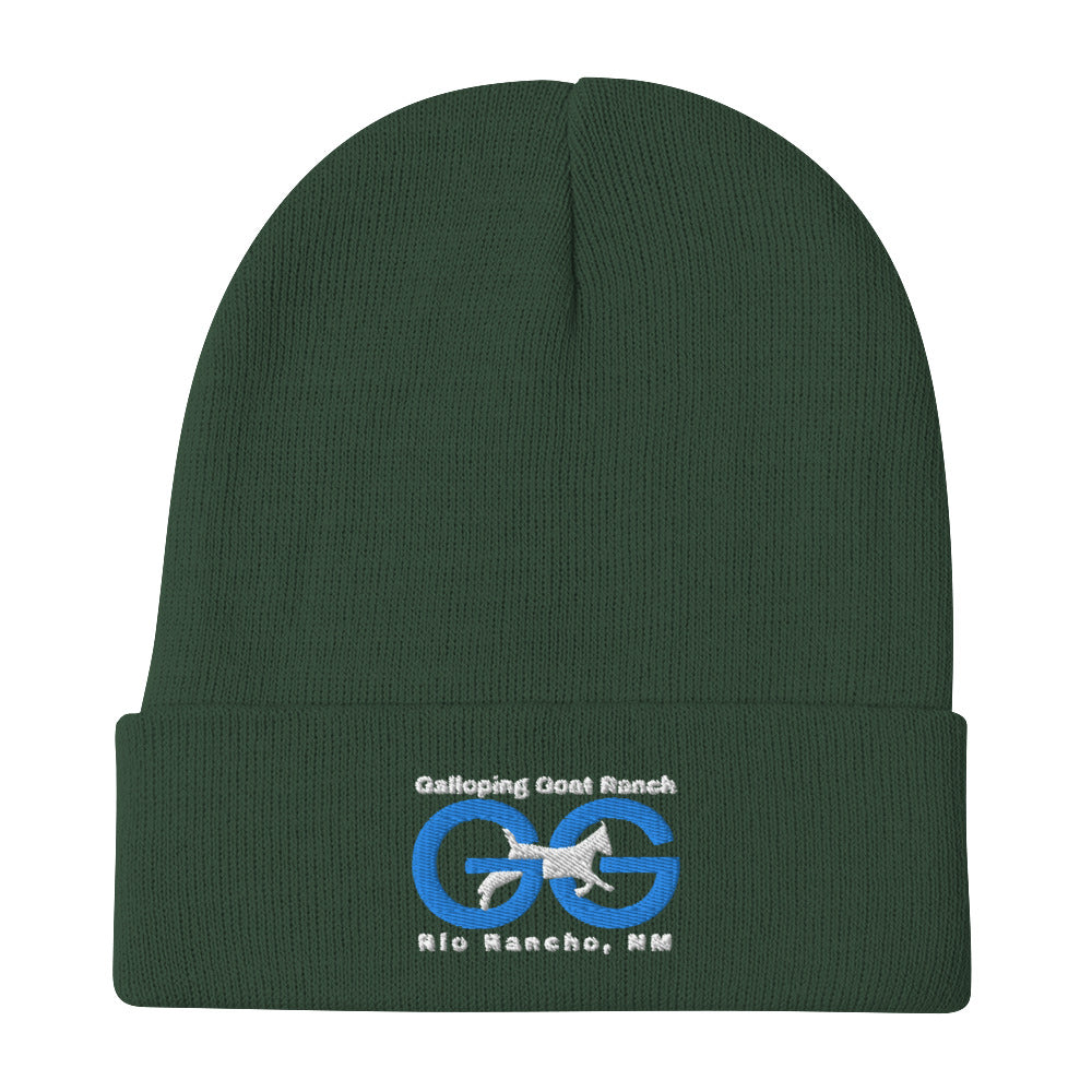 Galloping Goat Straight Logo: Embroidered Beanie