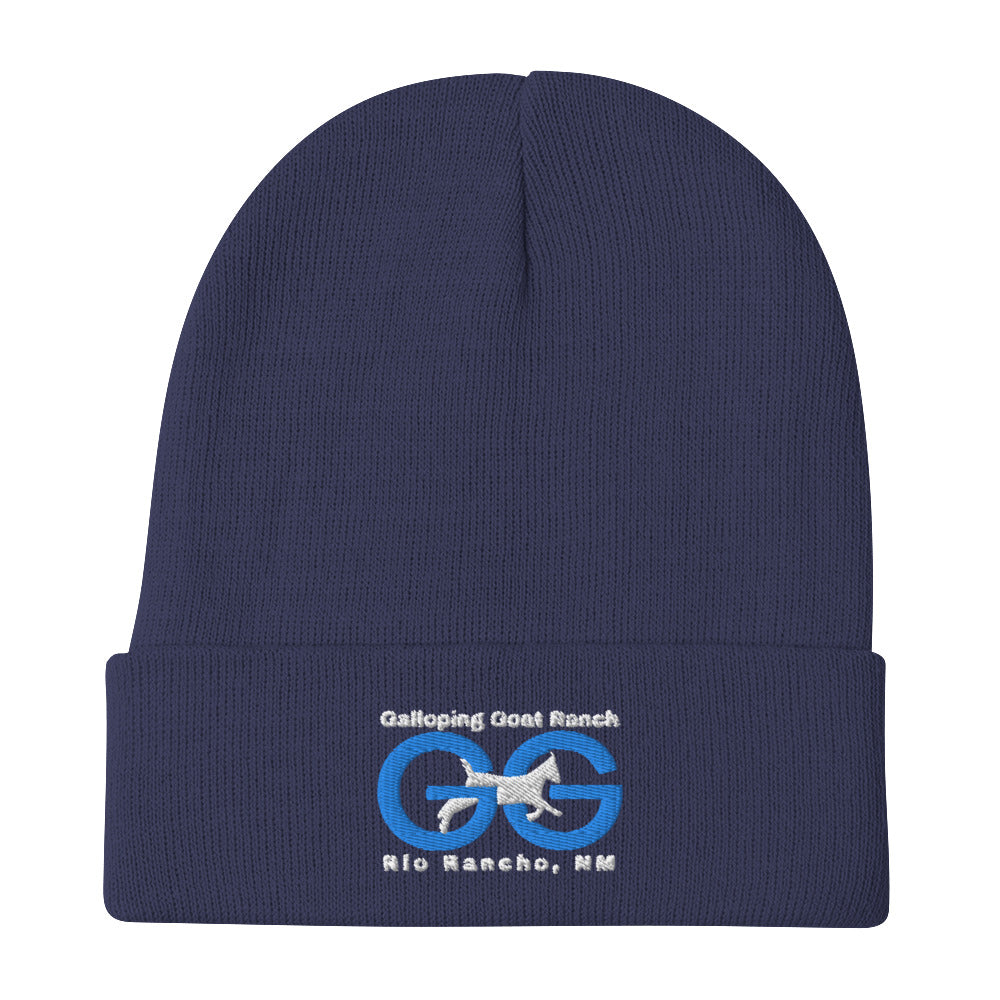 Galloping Goat Straight Logo: Embroidered Beanie