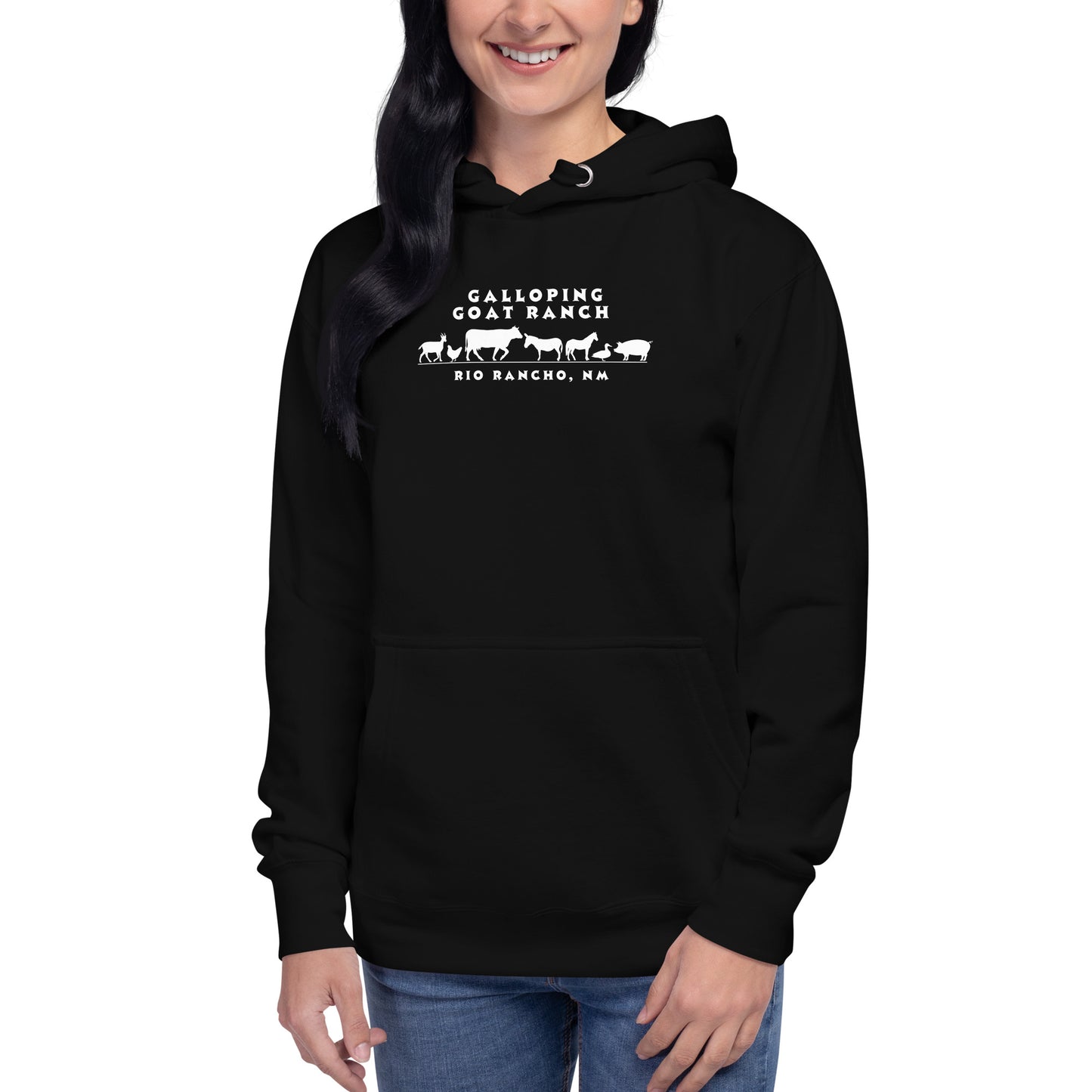 Galloping Goat Ranch Animals: Unisex Hoodie