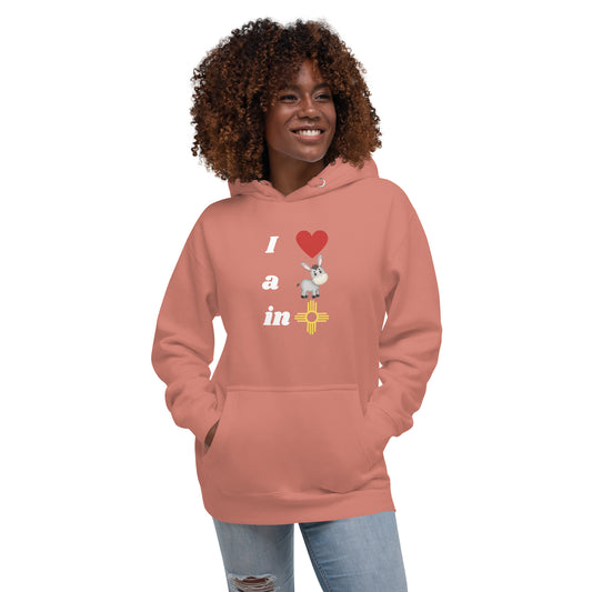 I Love A Donkey In New Mexico: Unisex Hoodie