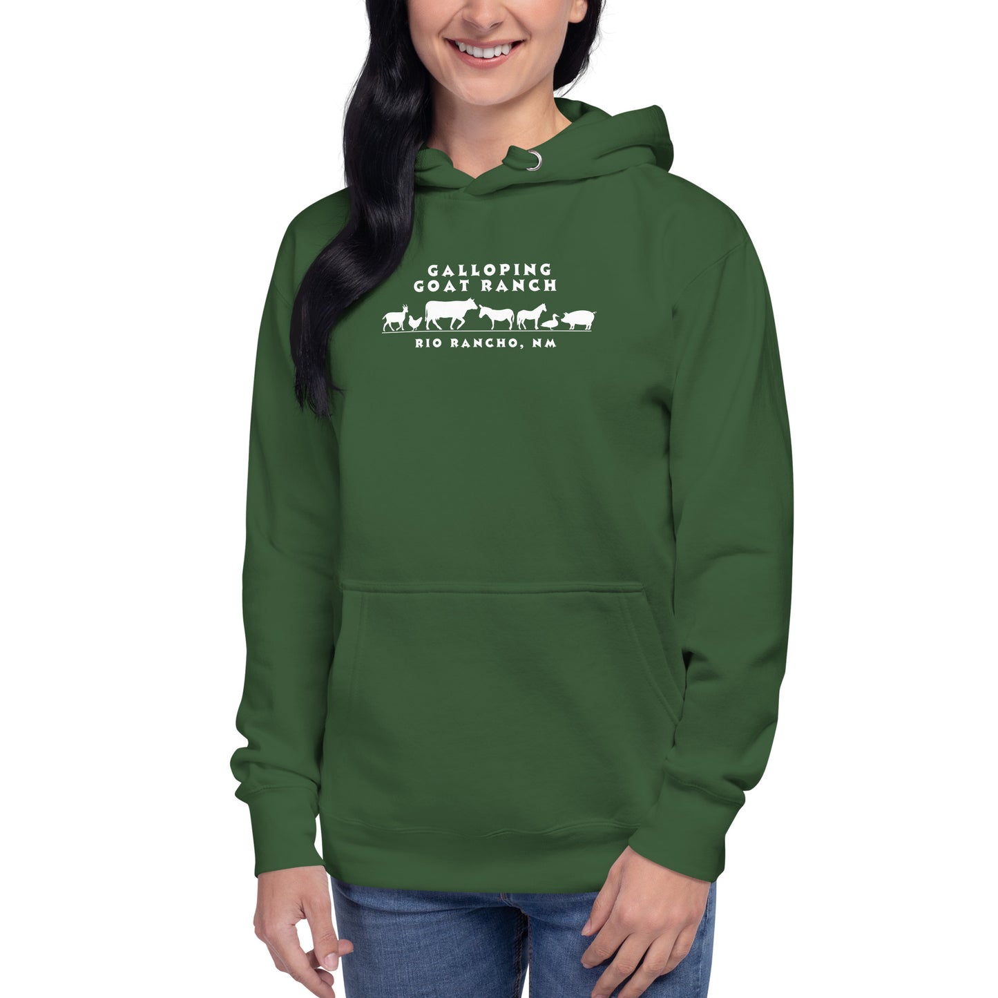 Galloping Goat Ranch Animals: Unisex Hoodie