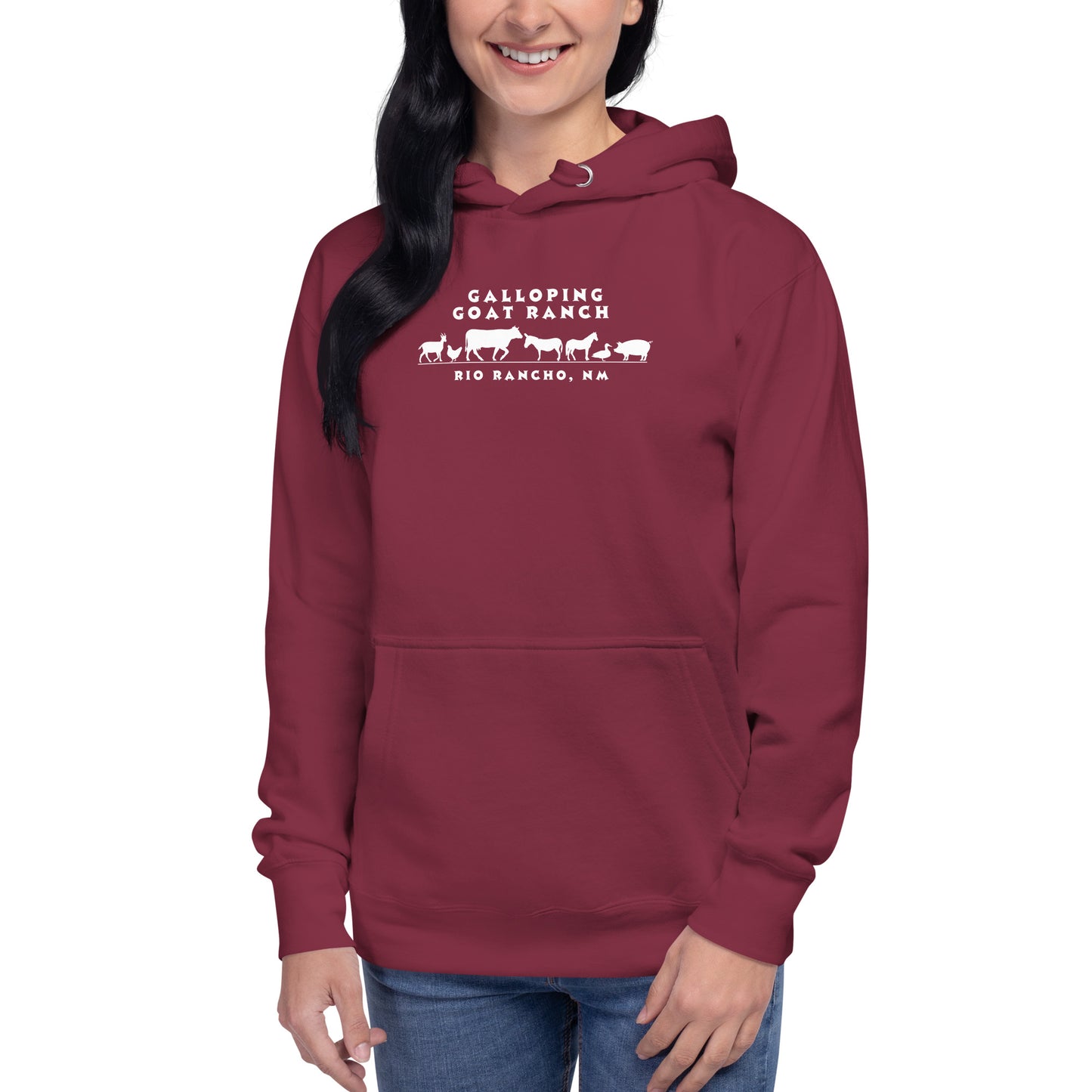 Galloping Goat Ranch Animals: Unisex Hoodie