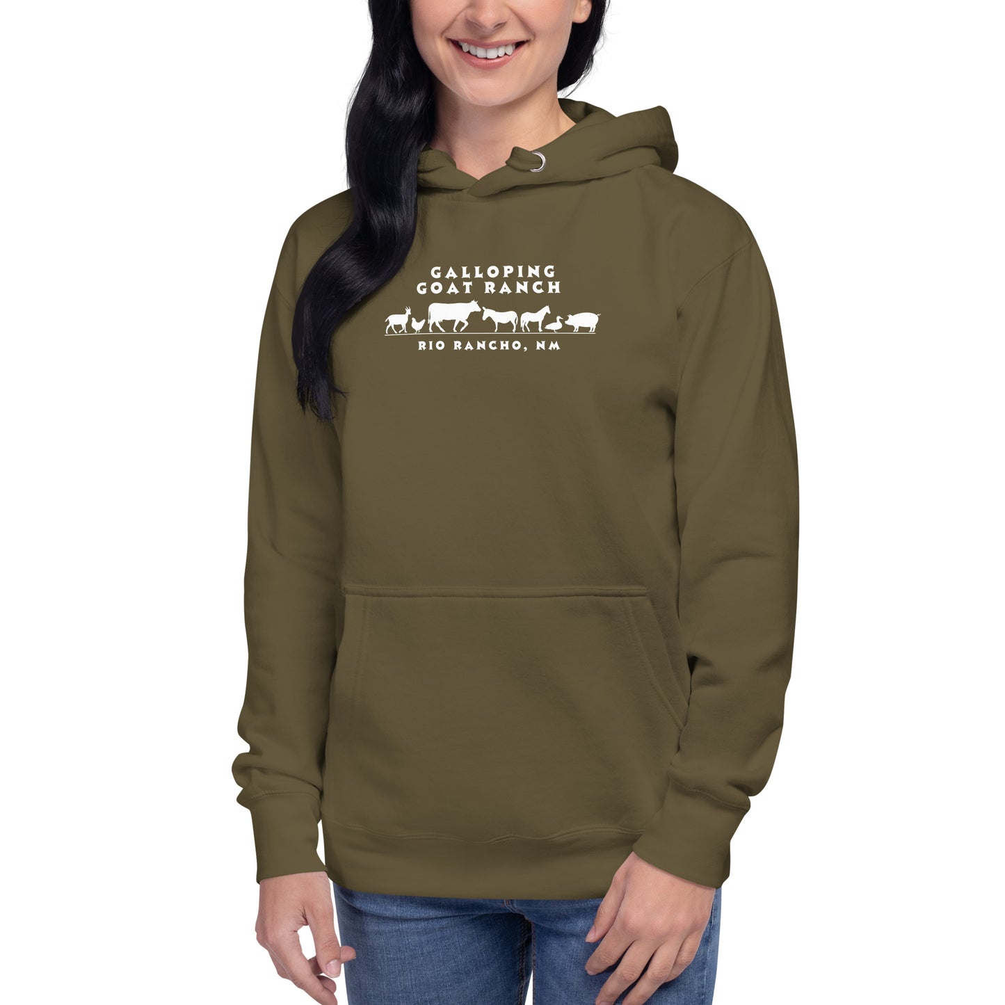Galloping Goat Ranch Animals: Unisex Hoodie