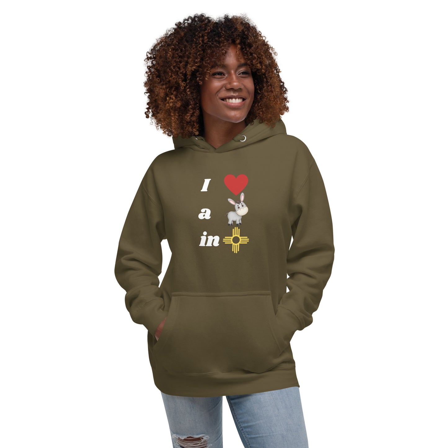 I Love A Donkey In New Mexico: Unisex Hoodie