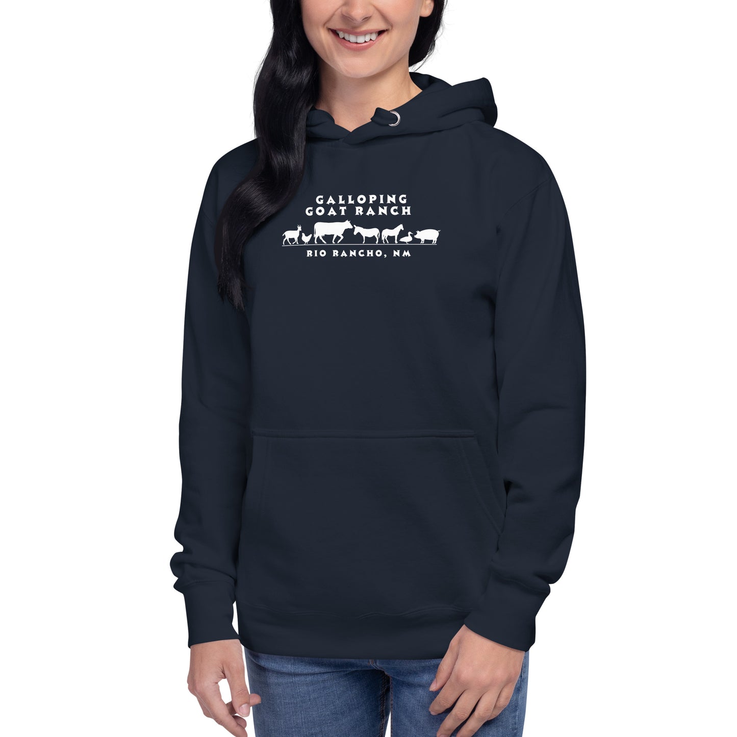 Galloping Goat Ranch Animals: Unisex Hoodie
