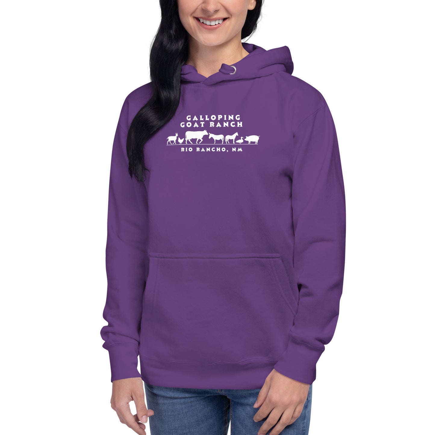 Galloping Goat Ranch Animals: Unisex Hoodie