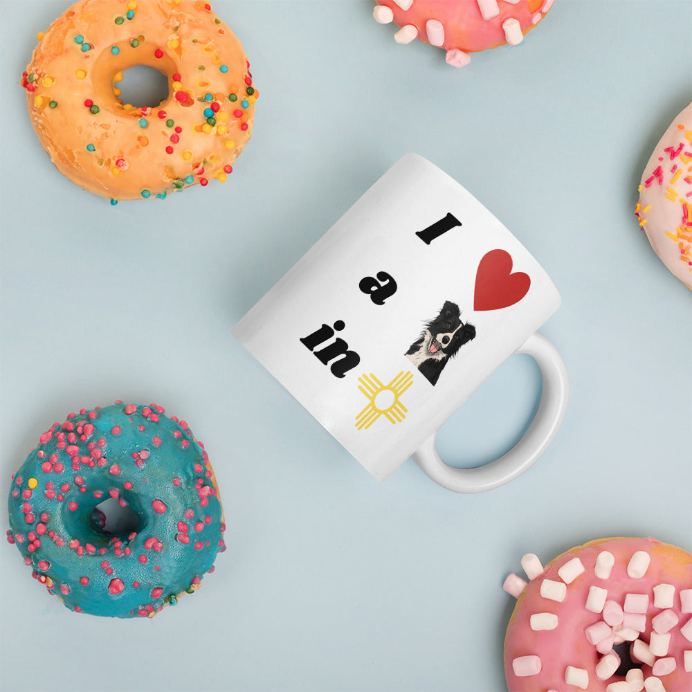 I Love A Border Collie: White Glossy Mug