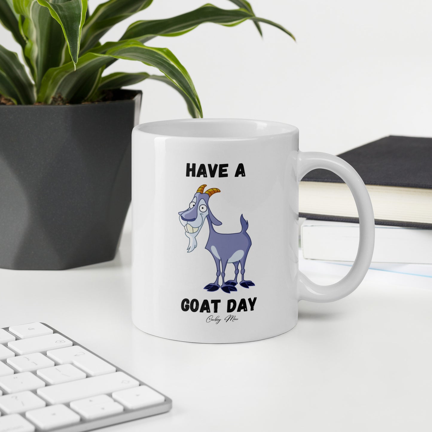 Have A GOAT Day - Bearded Goat: White Glossy Mug