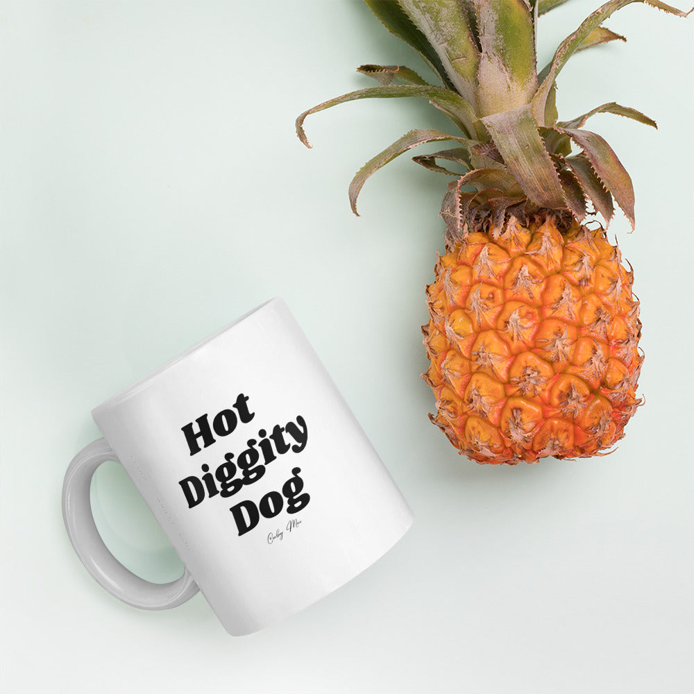 Hot Diggity Dog: White Glossy Mug