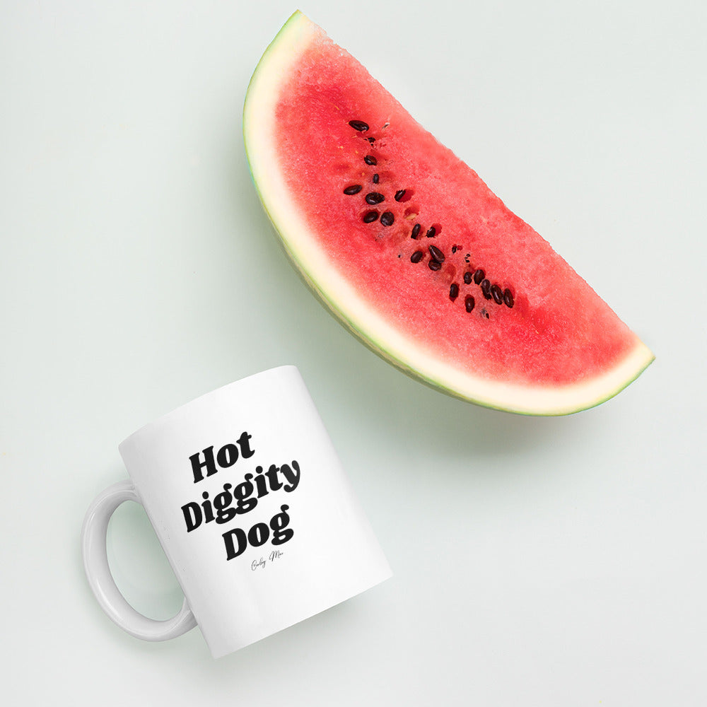 Hot Diggity Dog: White Glossy Mug