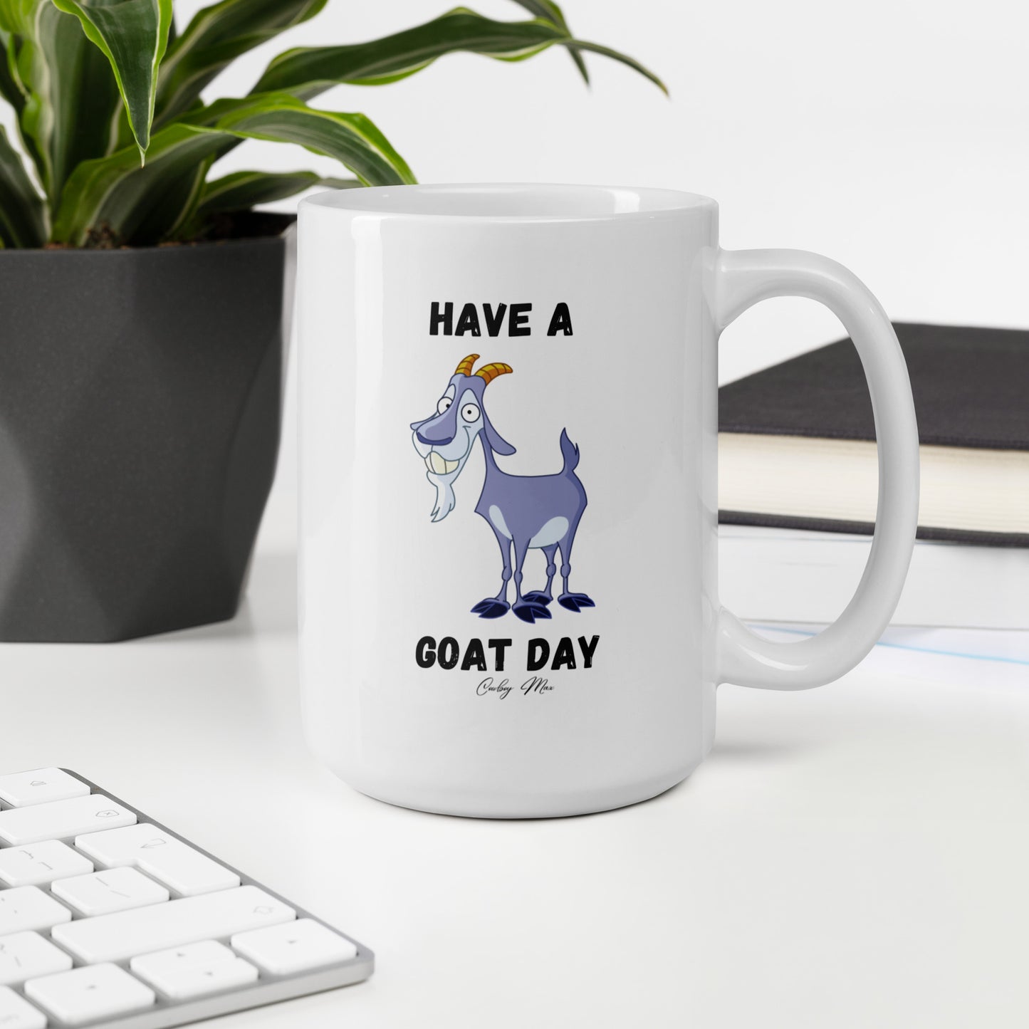 Have A GOAT Day - Bearded Goat: White Glossy Mug