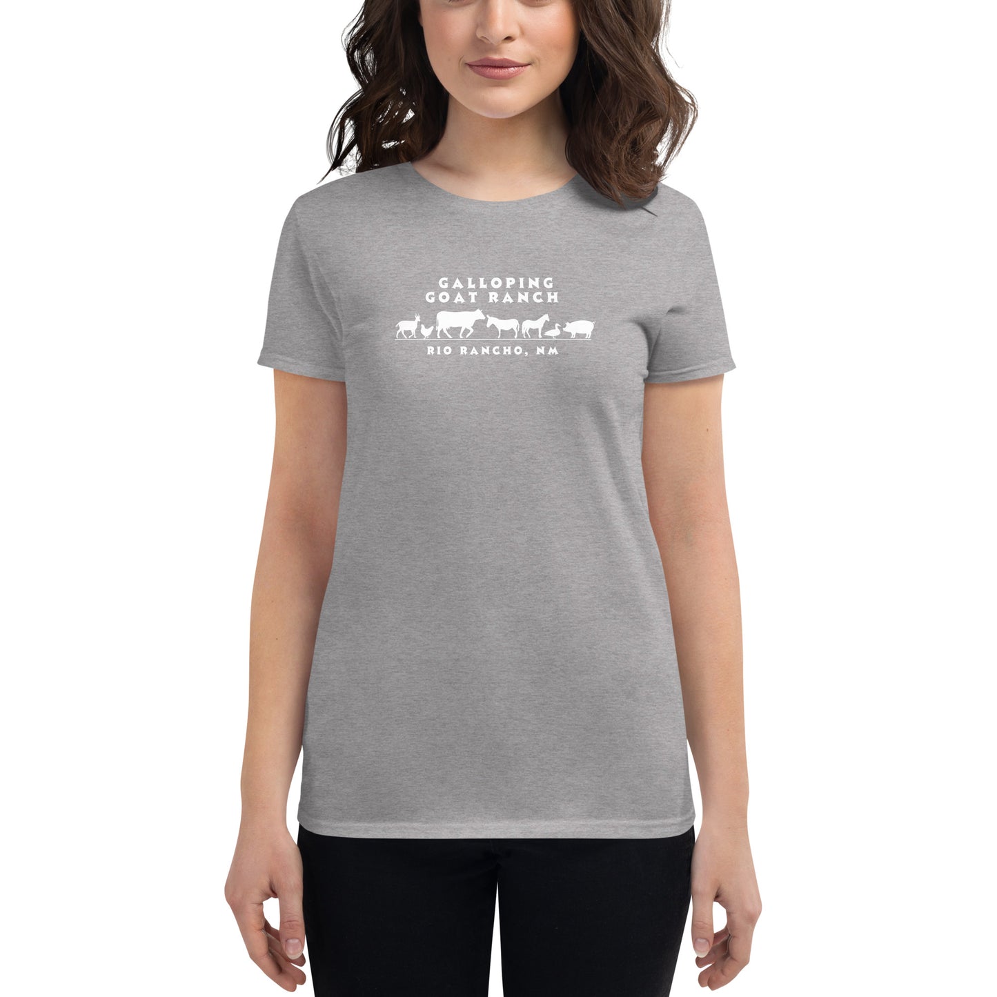 a. Galloping Goat Ranch Animals: Women's Short Sleeve T-shirt