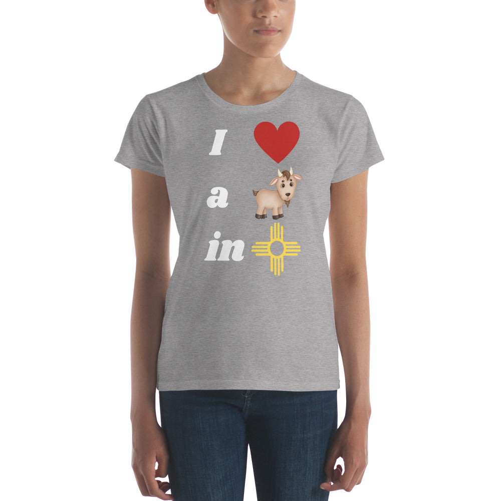 I Love A Goat In New Mexico: Women's Short Sleeve T-shirt