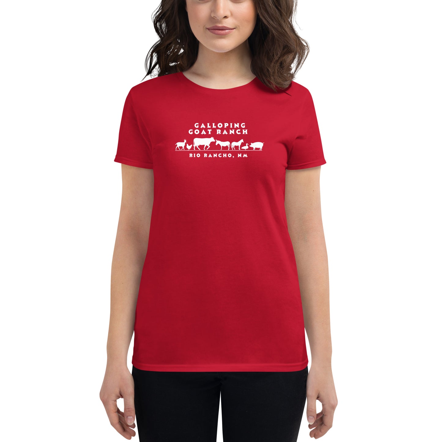 a. Galloping Goat Ranch Animals: Women's Short Sleeve T-shirt