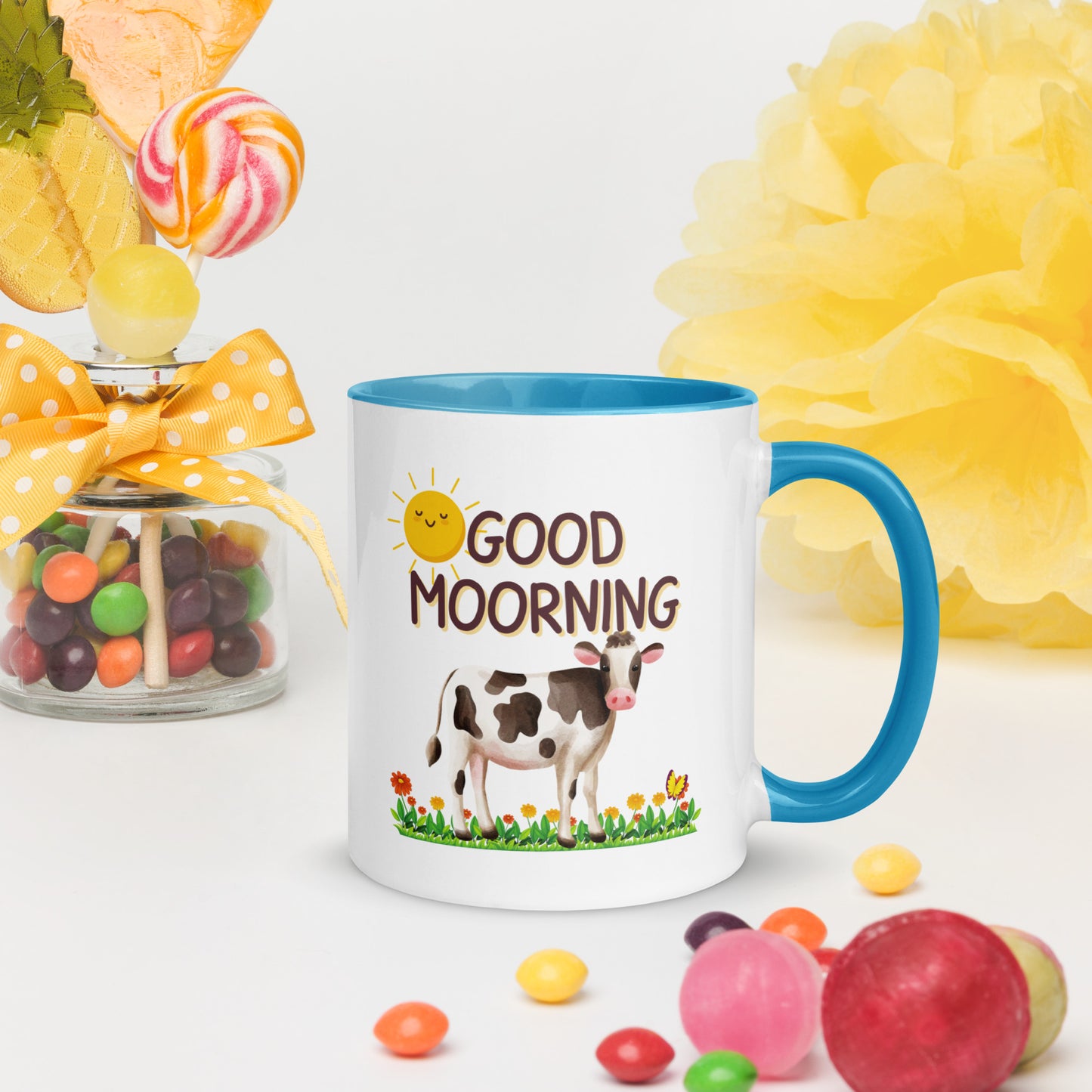 Good Morning Happy Cow: Mug with Color Inside