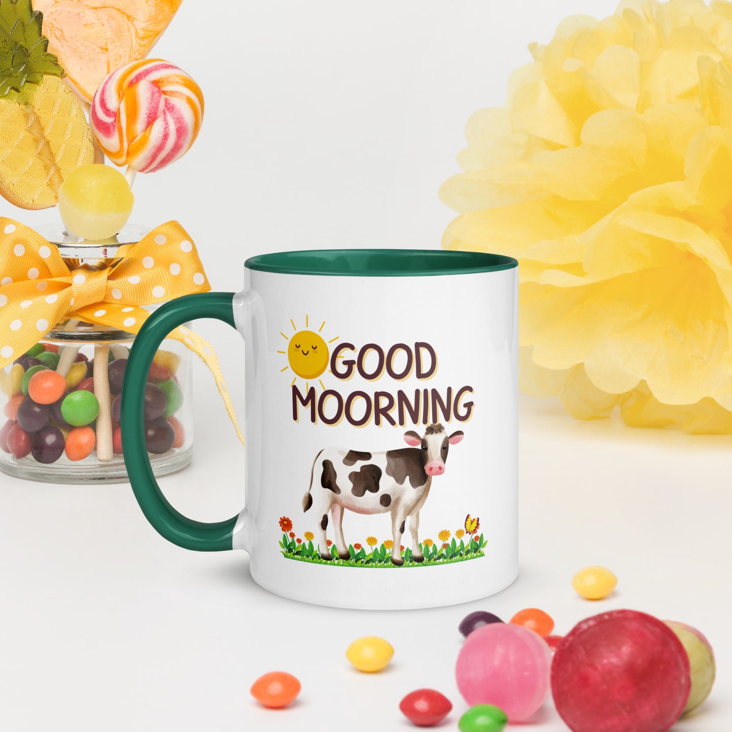 Good Morning Happy Cow: Mug with Color Inside