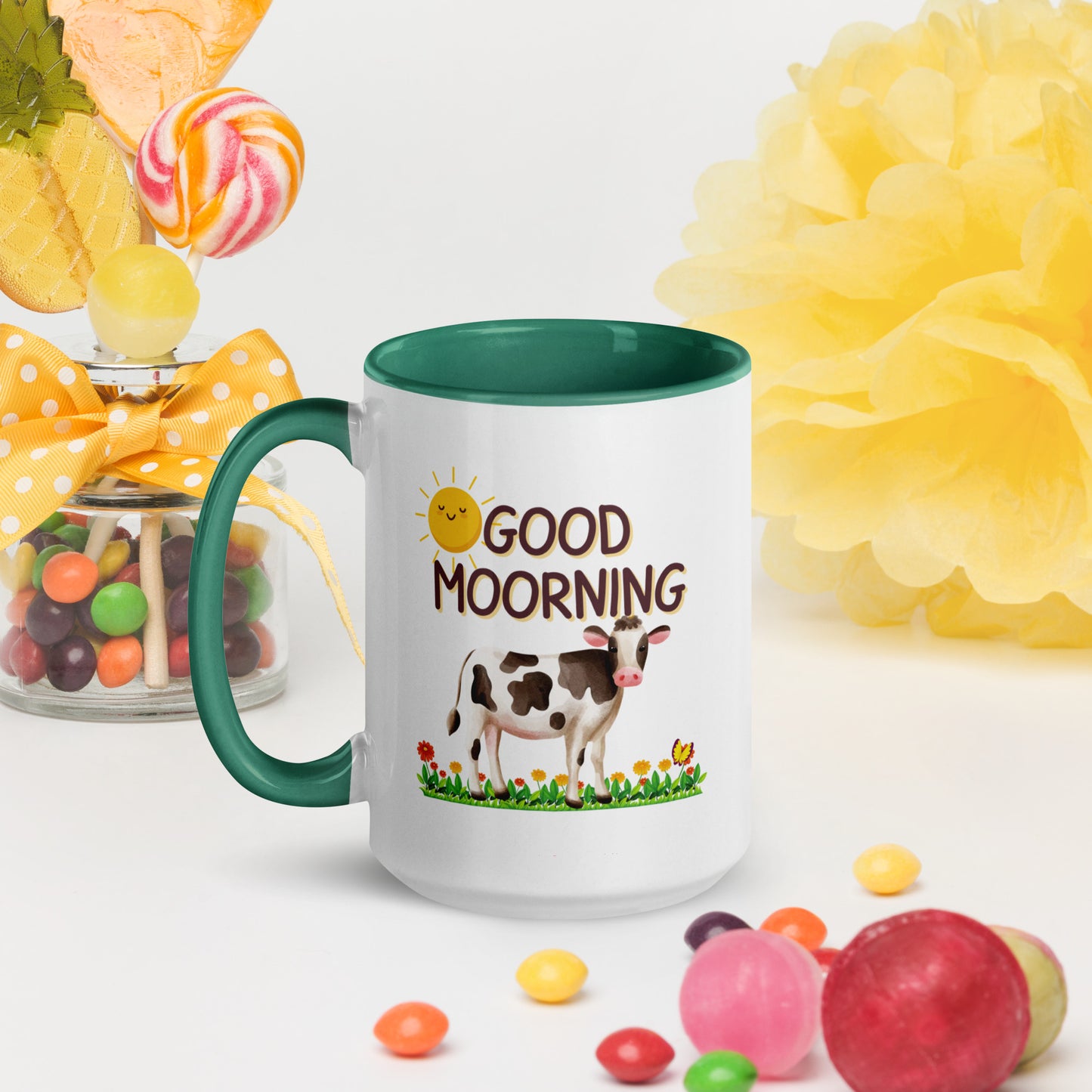 Good Morning Happy Cow: Mug with Color Inside