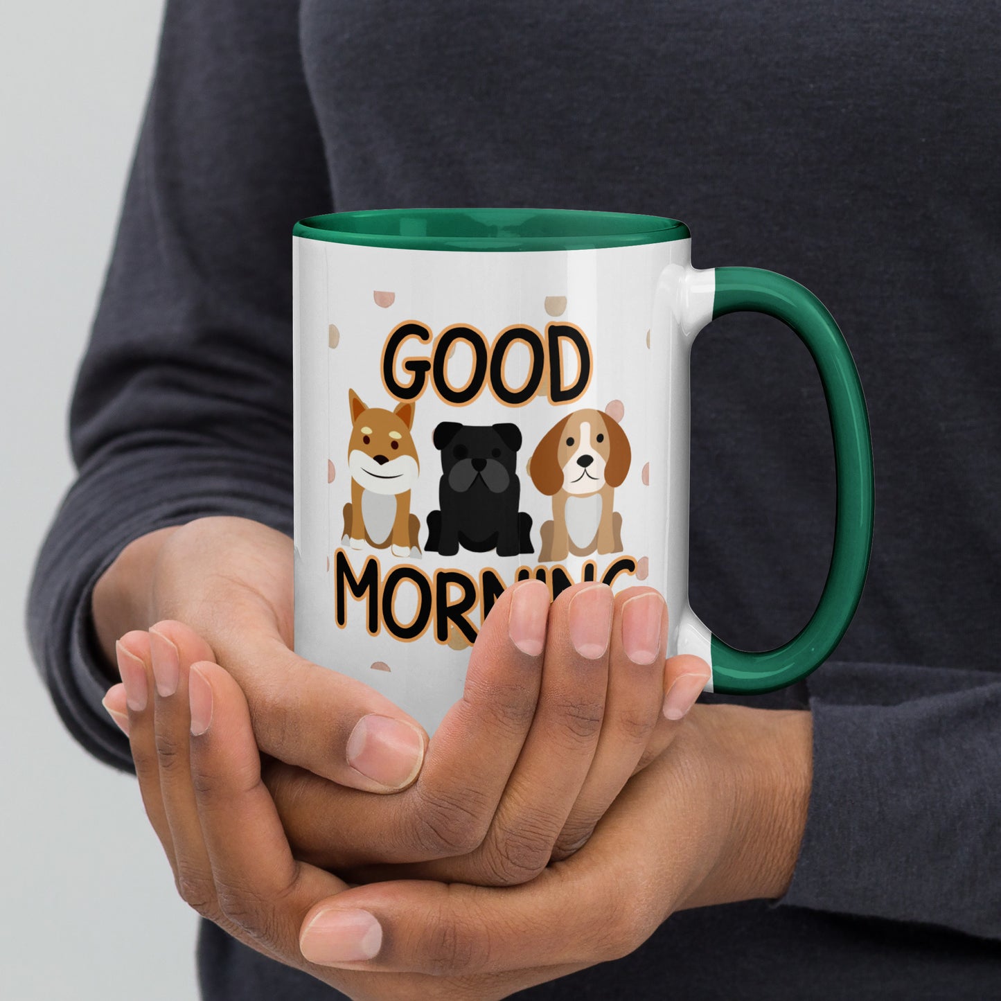 Good Morning Dogs: Mug with Color Inside