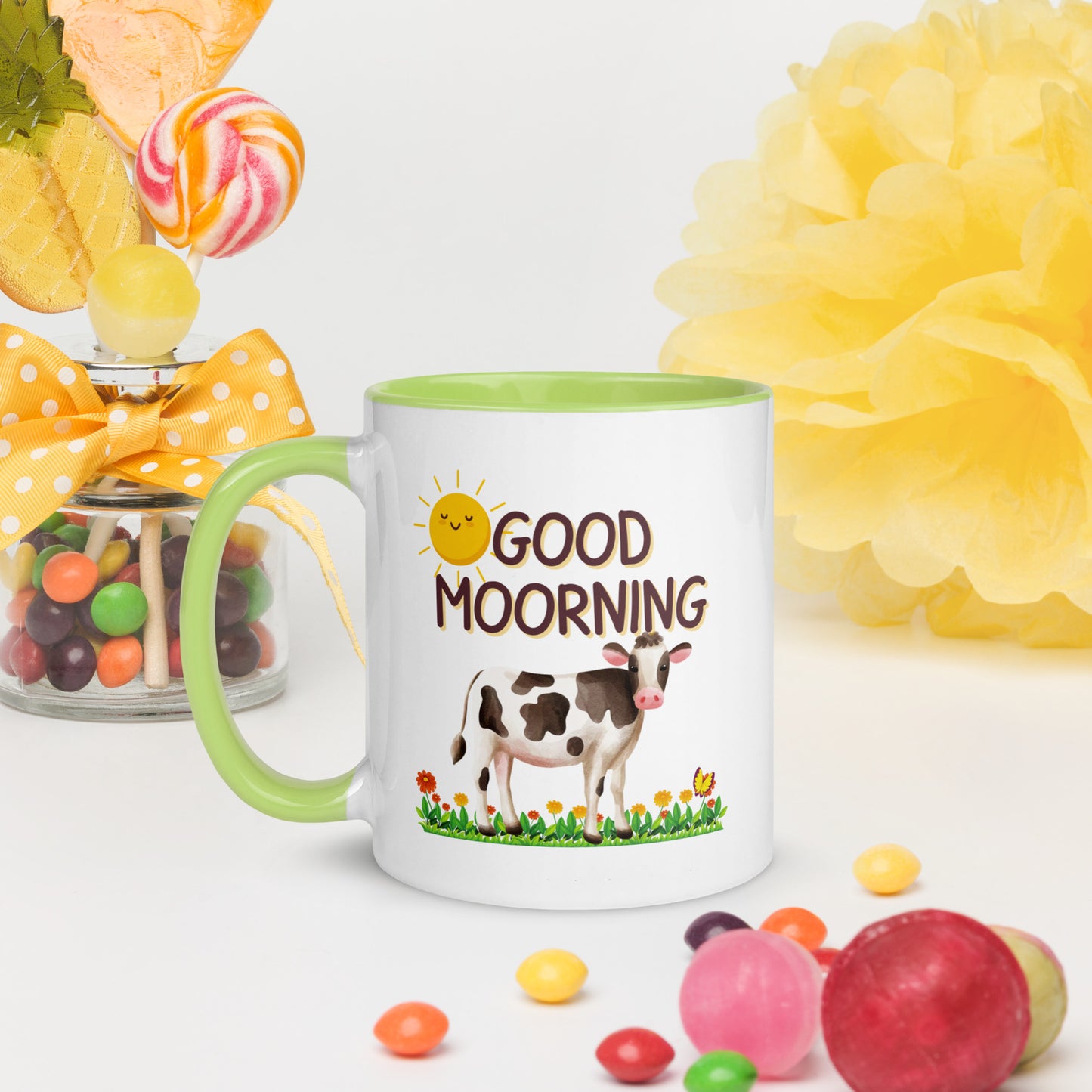 Good Morning Happy Cow: Mug with Color Inside