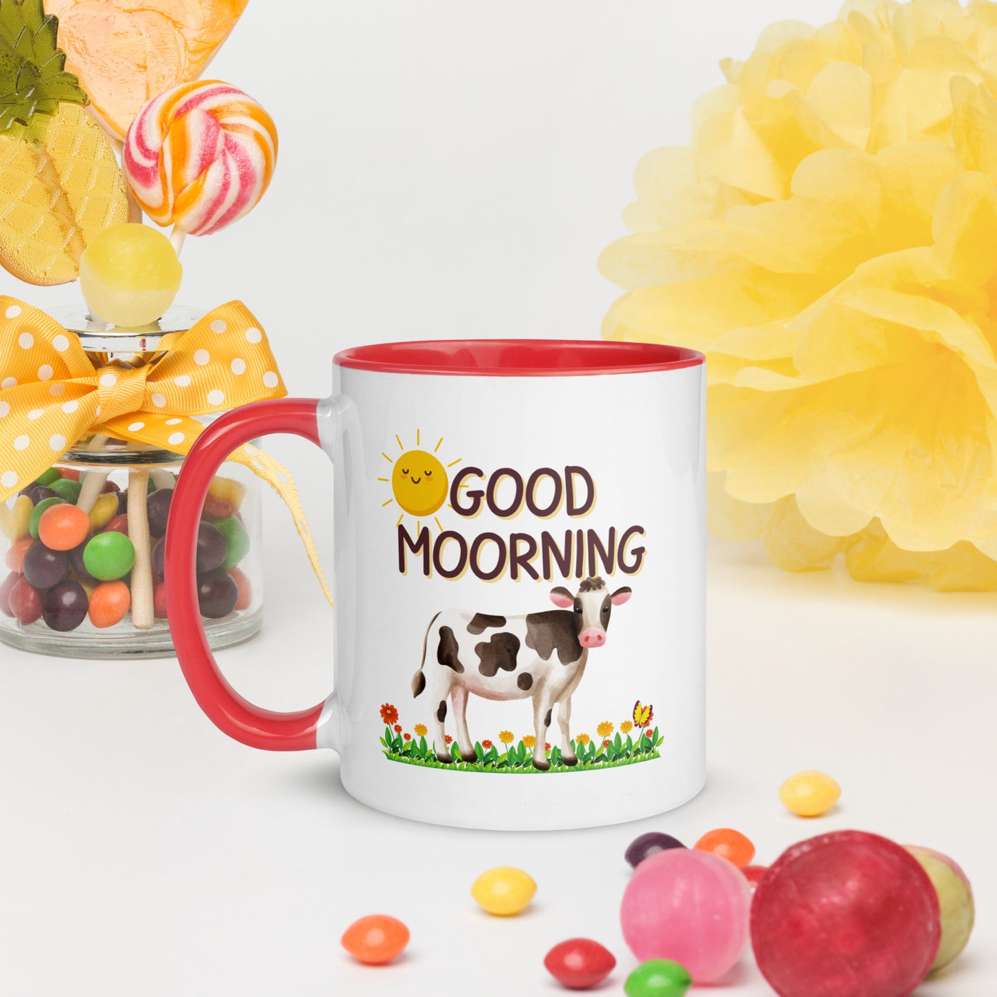 Good Morning Happy Cow: Mug with Color Inside